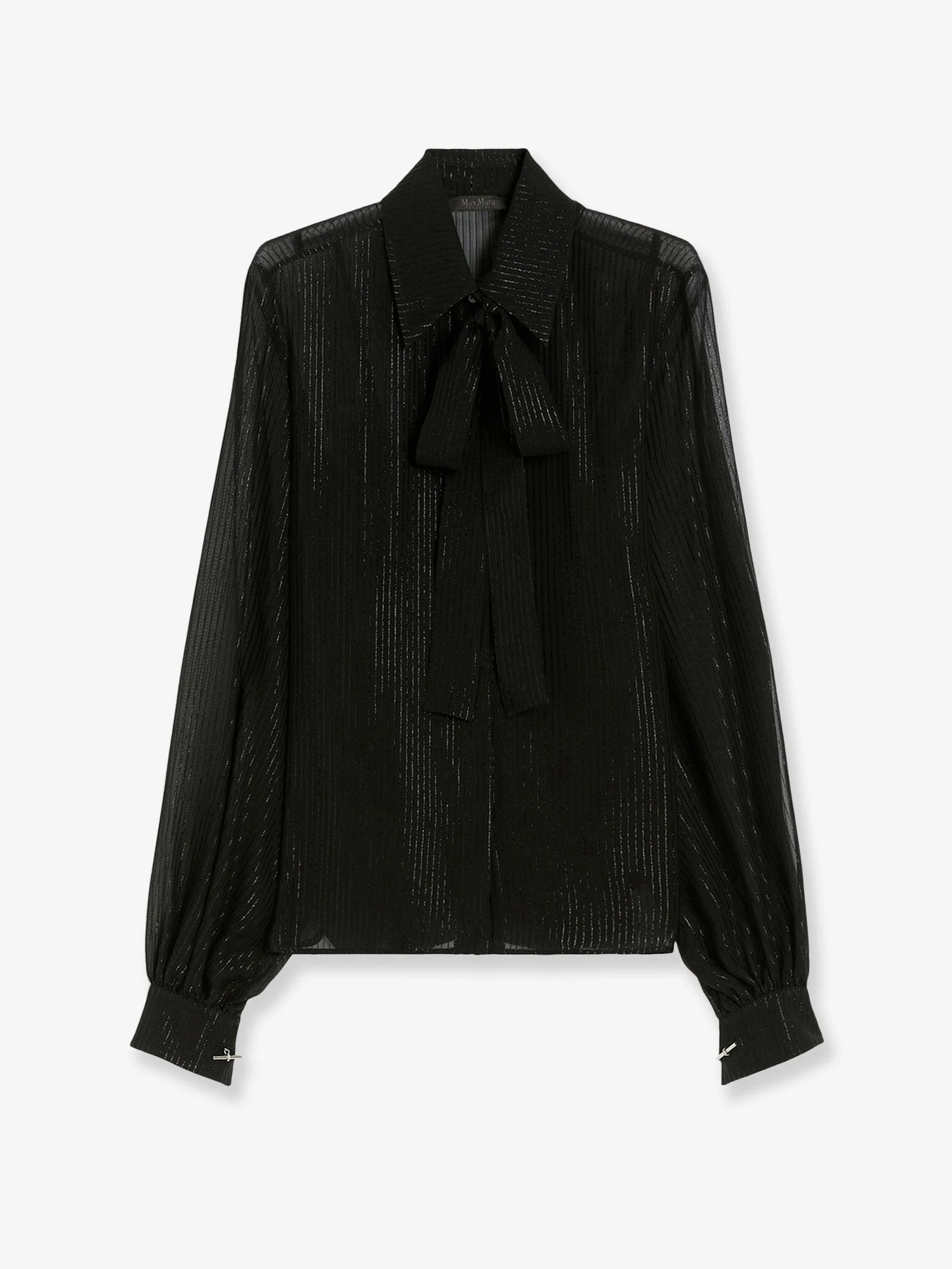 Max Mara Women Scafati Silk Shirt With Lurex Profiles