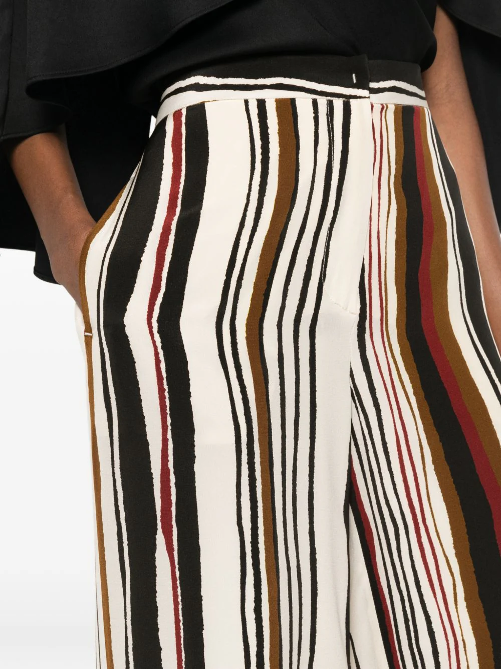 Max Mara Women Striped Wide-Leg Trousers - Image 3