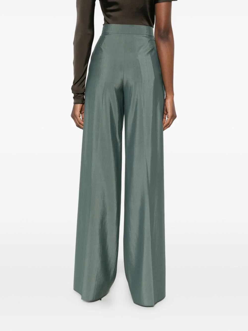 Max Mara Women Wool Wide-Leg Trousers - Image 2