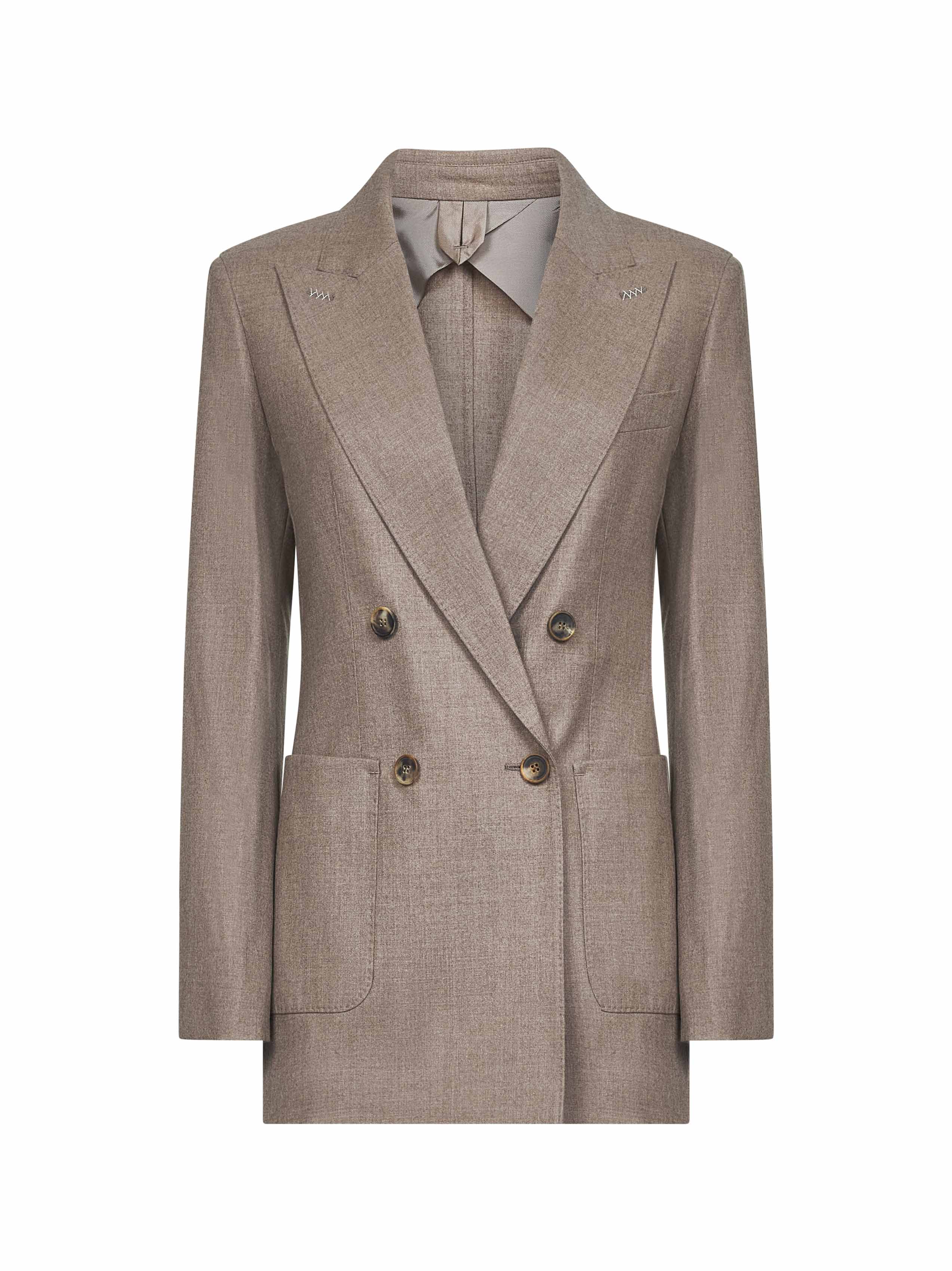 Max Mara Women Turtledove Stretch Cashmere Harald Blazer