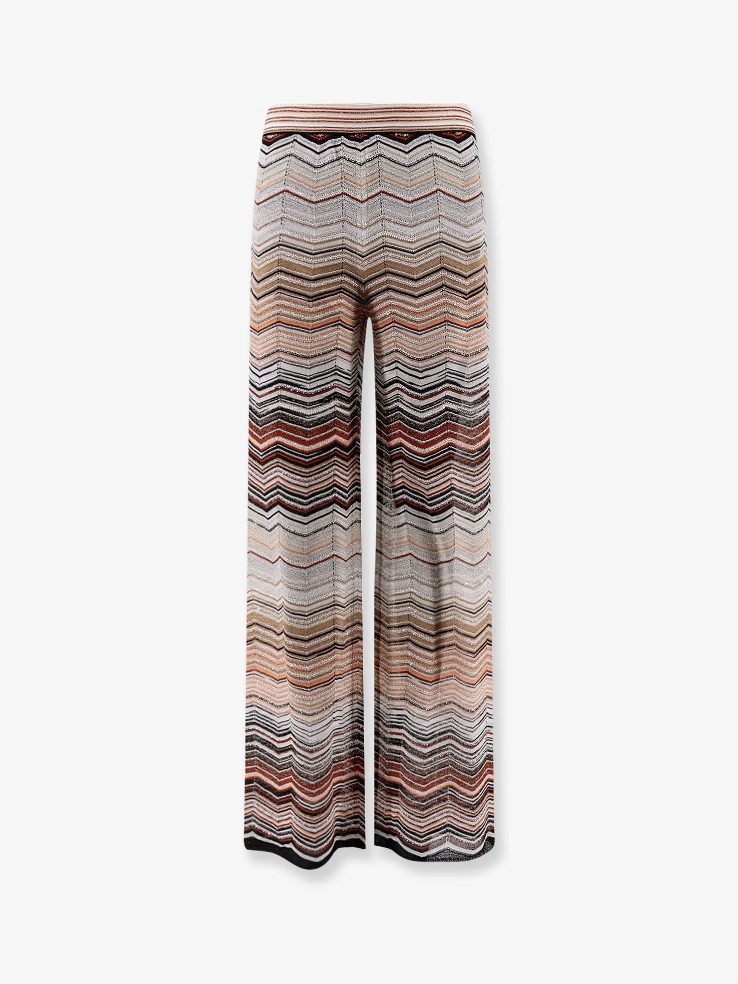 Missoni Women Viscose Trousers With Laminated Chevron Pattern