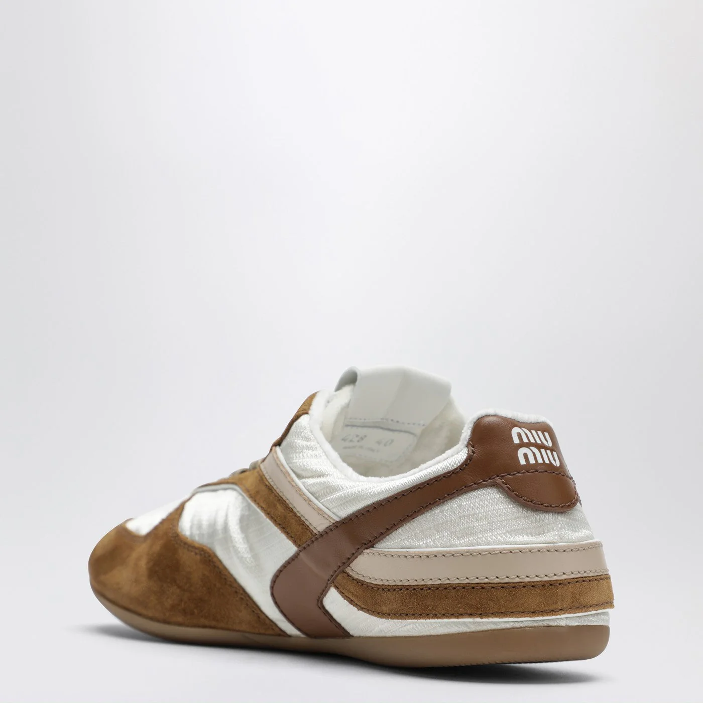 Miu Miu Gymnasium Sneakers Talc/Cinnamon In Technical Fabric And Suede Women - Image 2