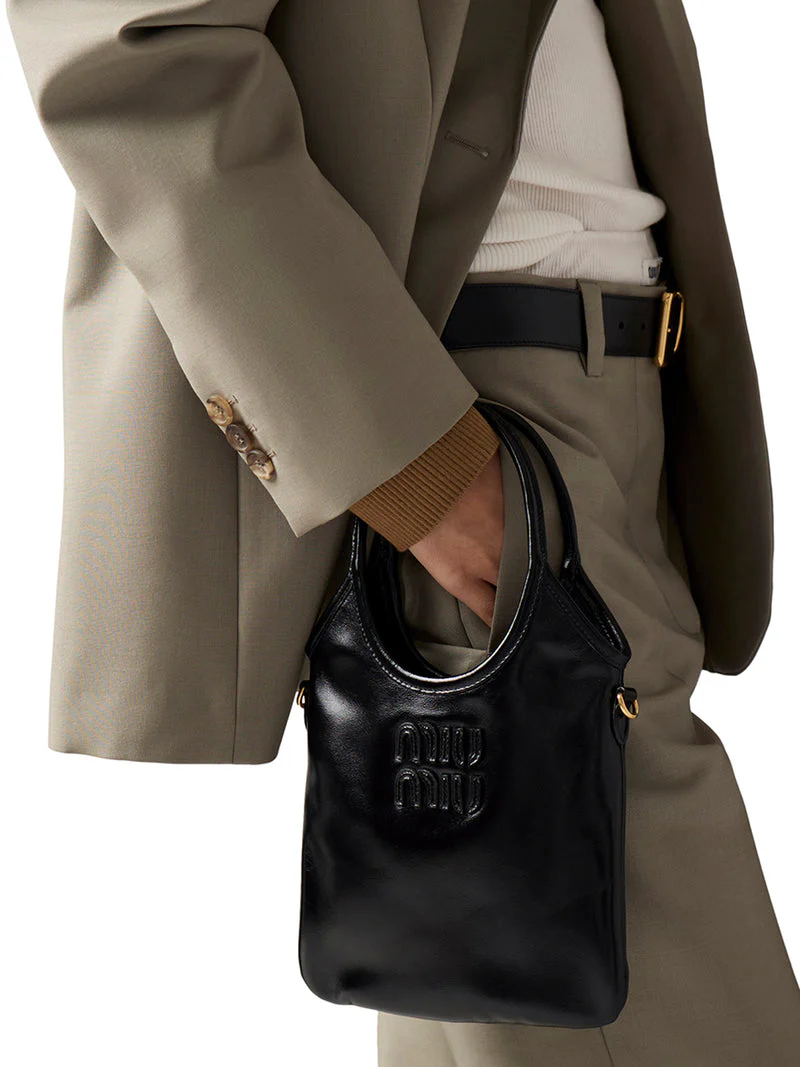 Miu Miu Women Ivy Leather Handbag - Image 4