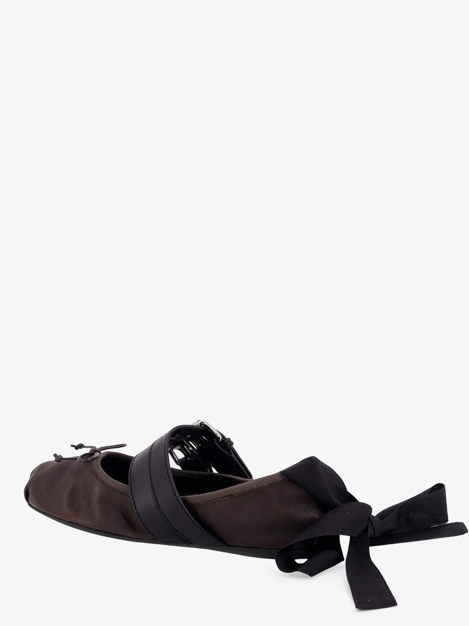 Miu Miu Women Leather Ballerinas - Image 4