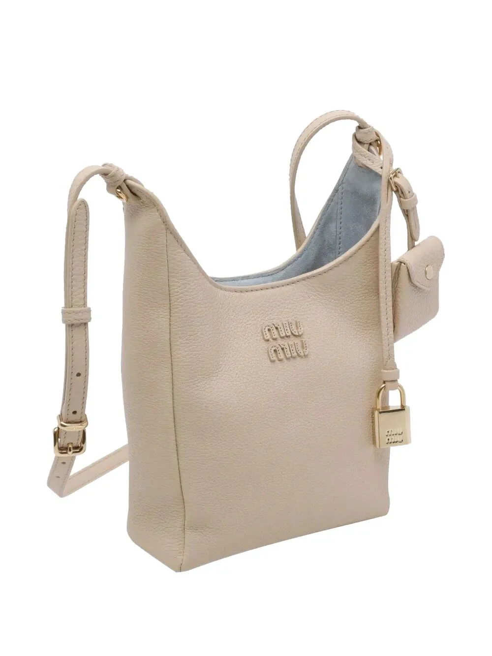 Miu Miu Women Leather Bucket Bag With Adjustable Shoulder Strap - Image 2