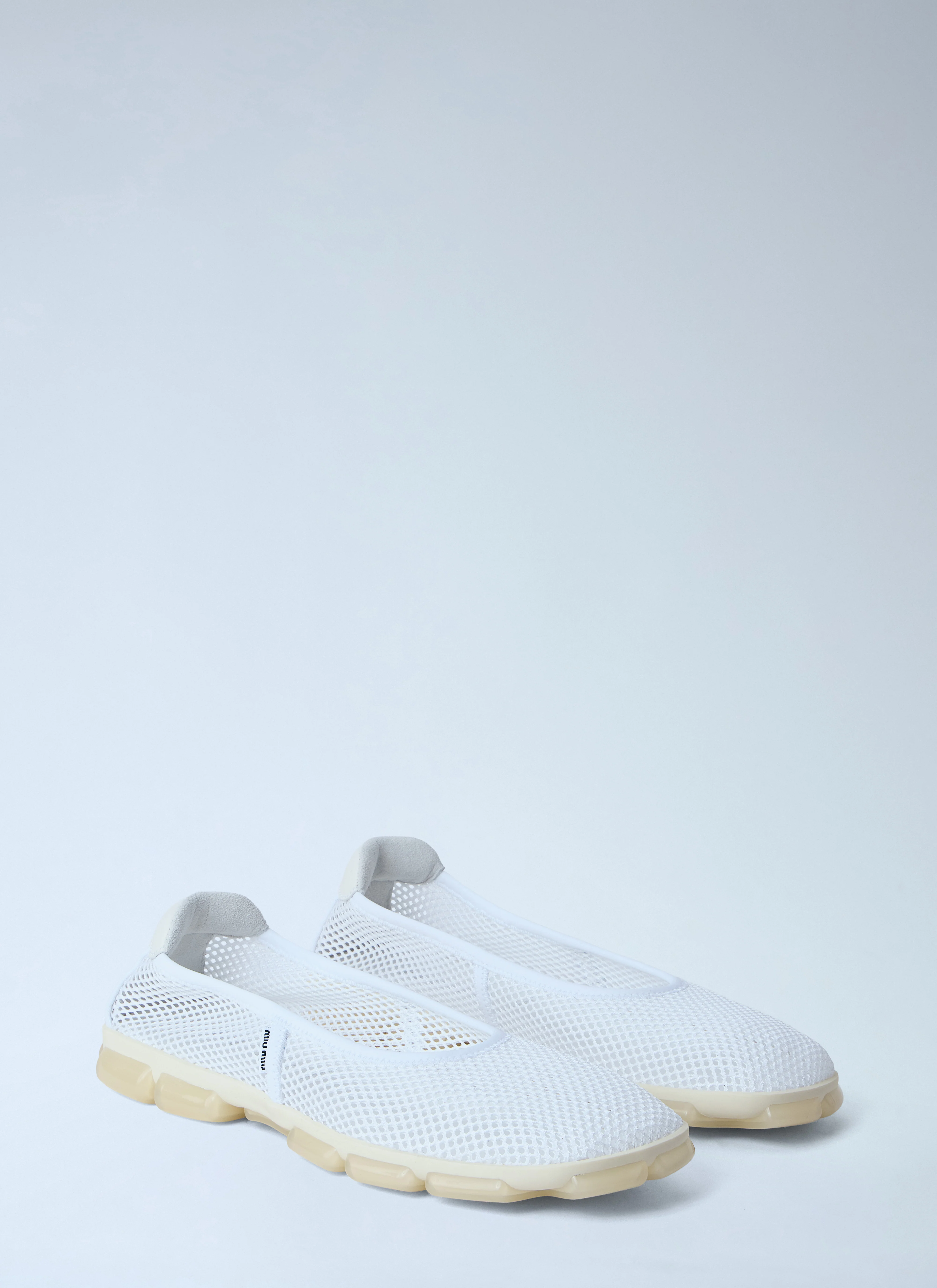 Miu Miu Women Mesh Slip-On Flats - Image 2