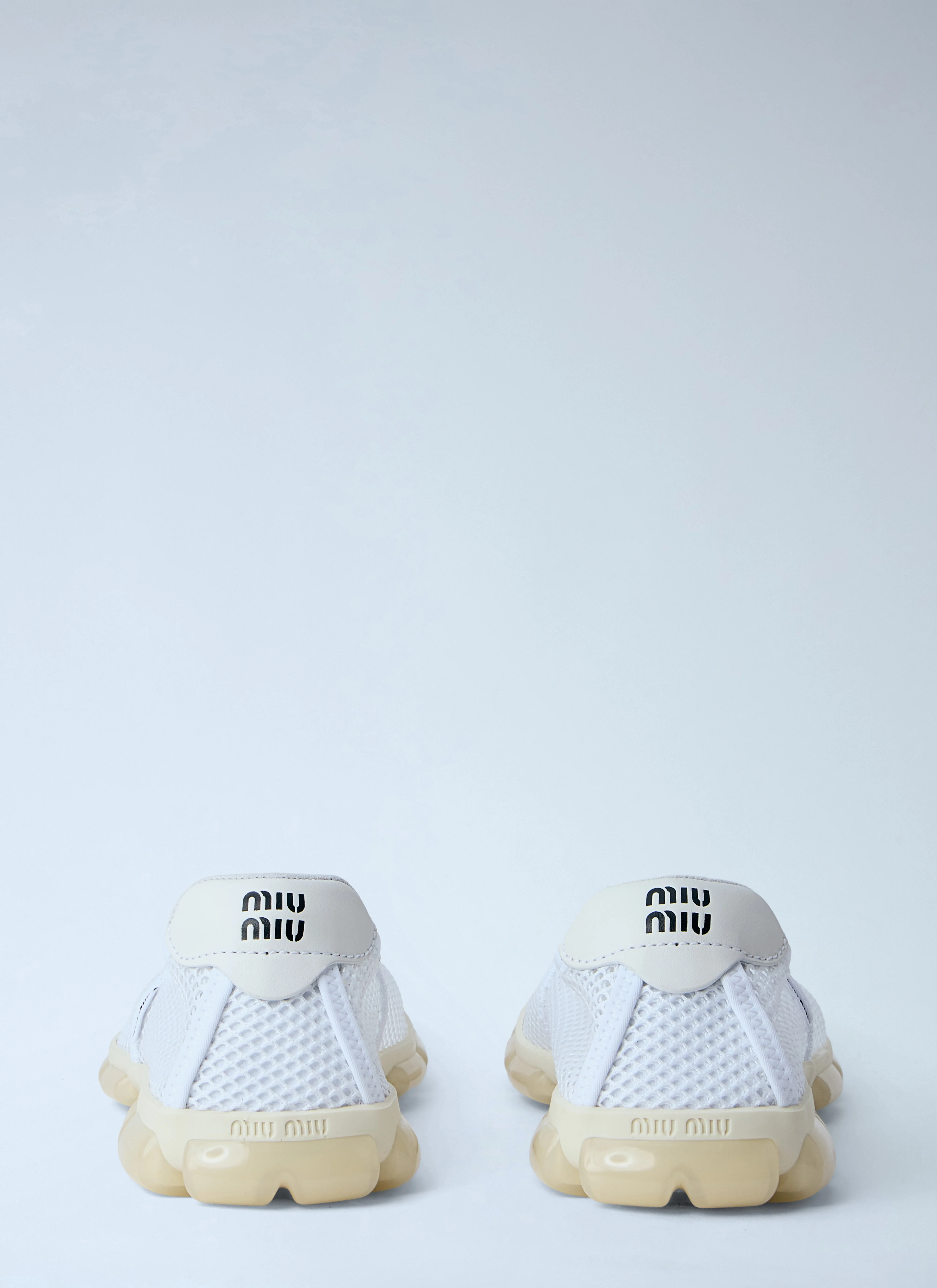 Miu Miu Women Mesh Slip-On Flats - Image 5