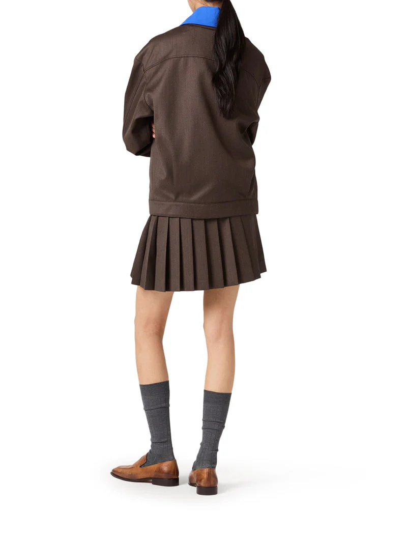 Miu Miu Women Pleated Mini Skirt In Cover Fabric - Image 4