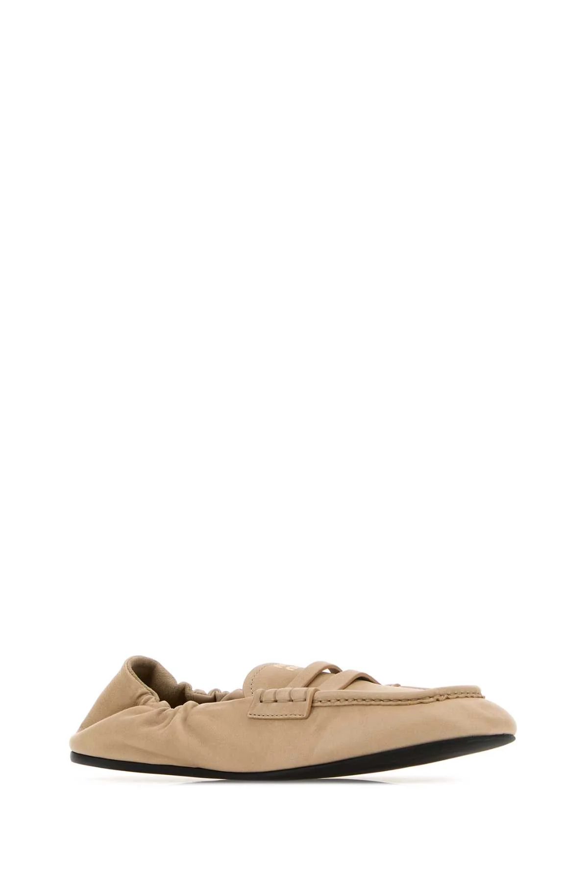 Miu Miu Women Sand Nappa Leather Ruches Loafers - Image 2