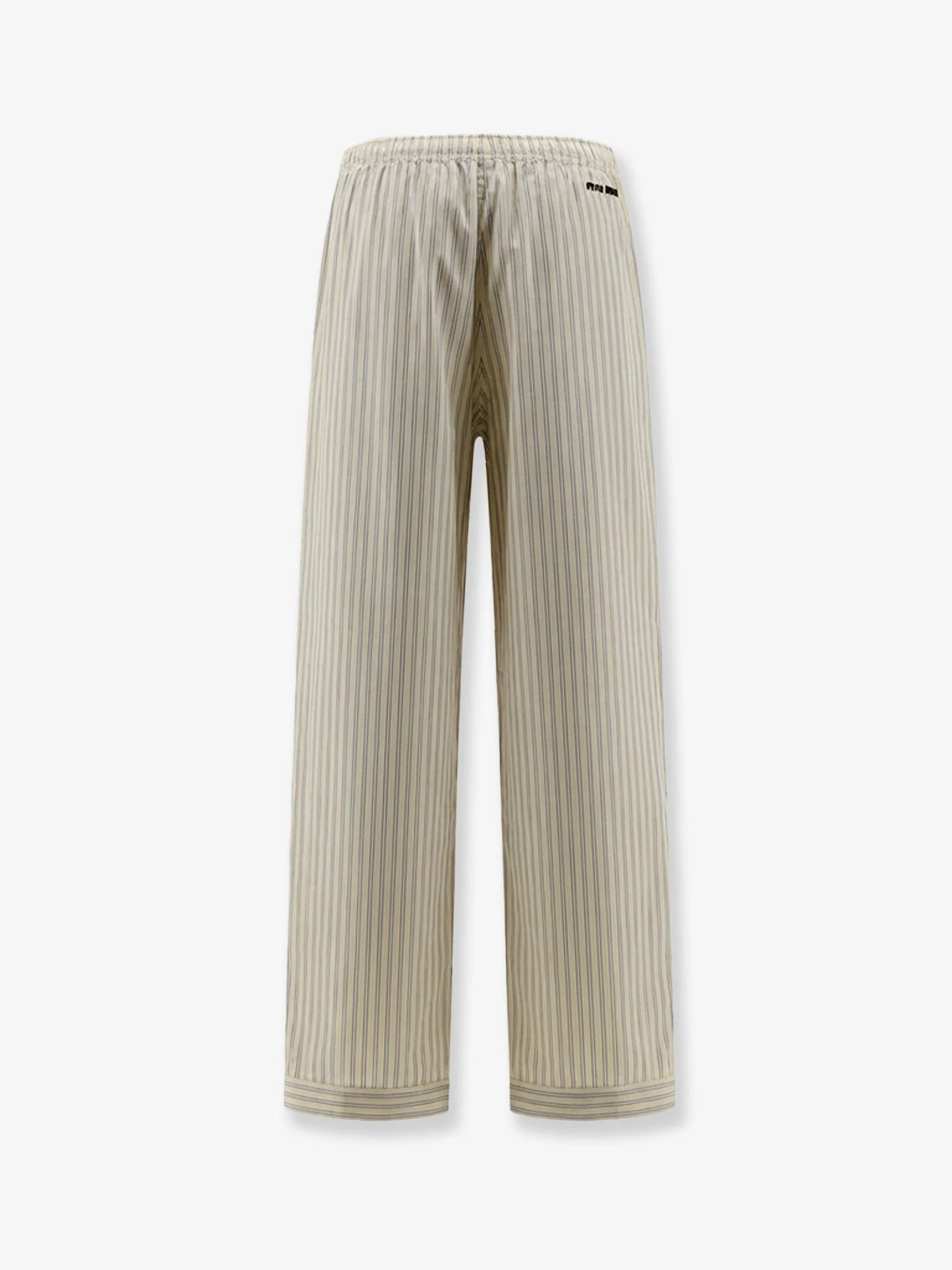 Miu Miu Women Striped Cotton Pajama Pants - Image 2