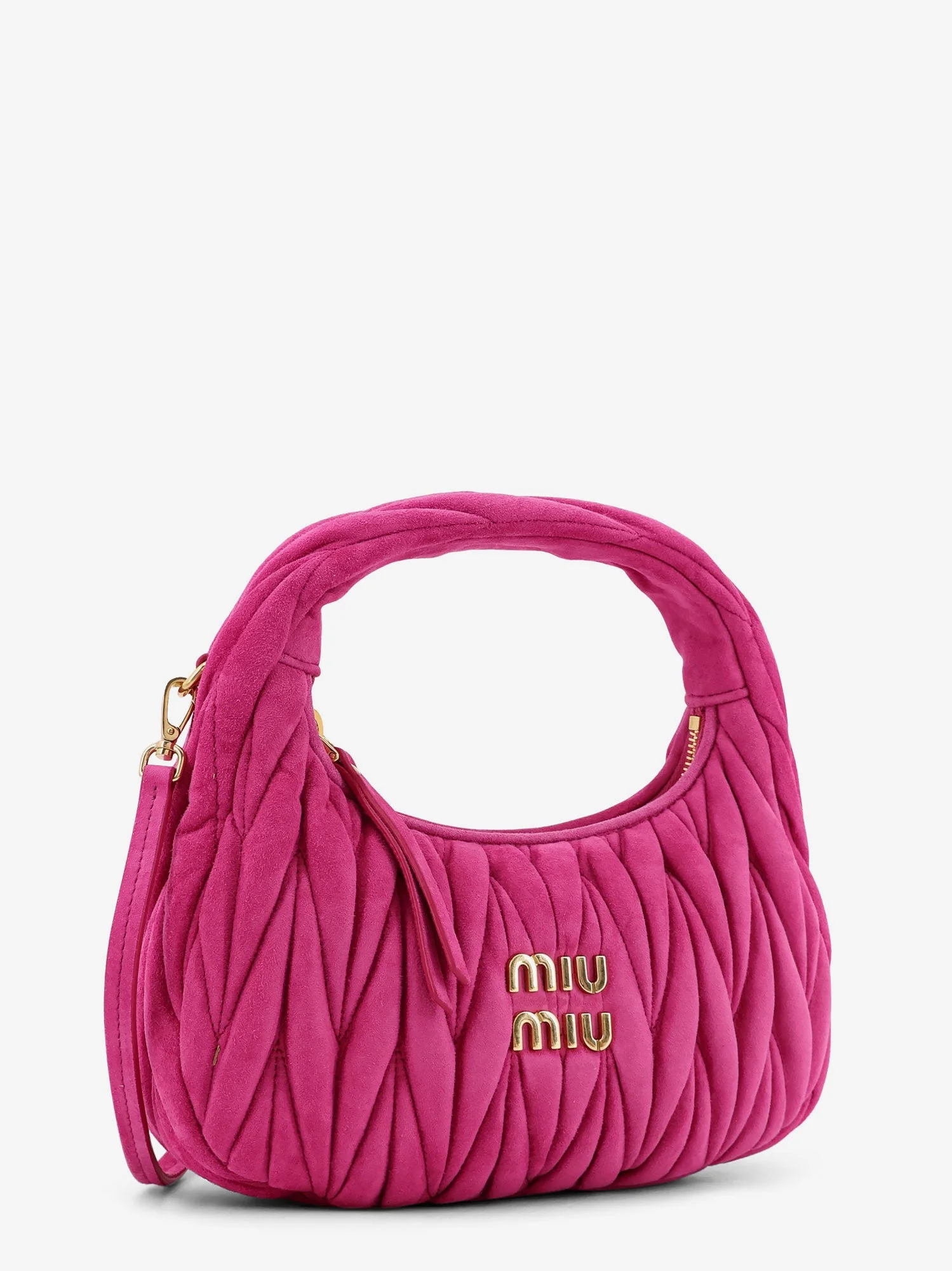 Miu Miu Women Wander Matelasse Suede Shoulder Bag - Image 3