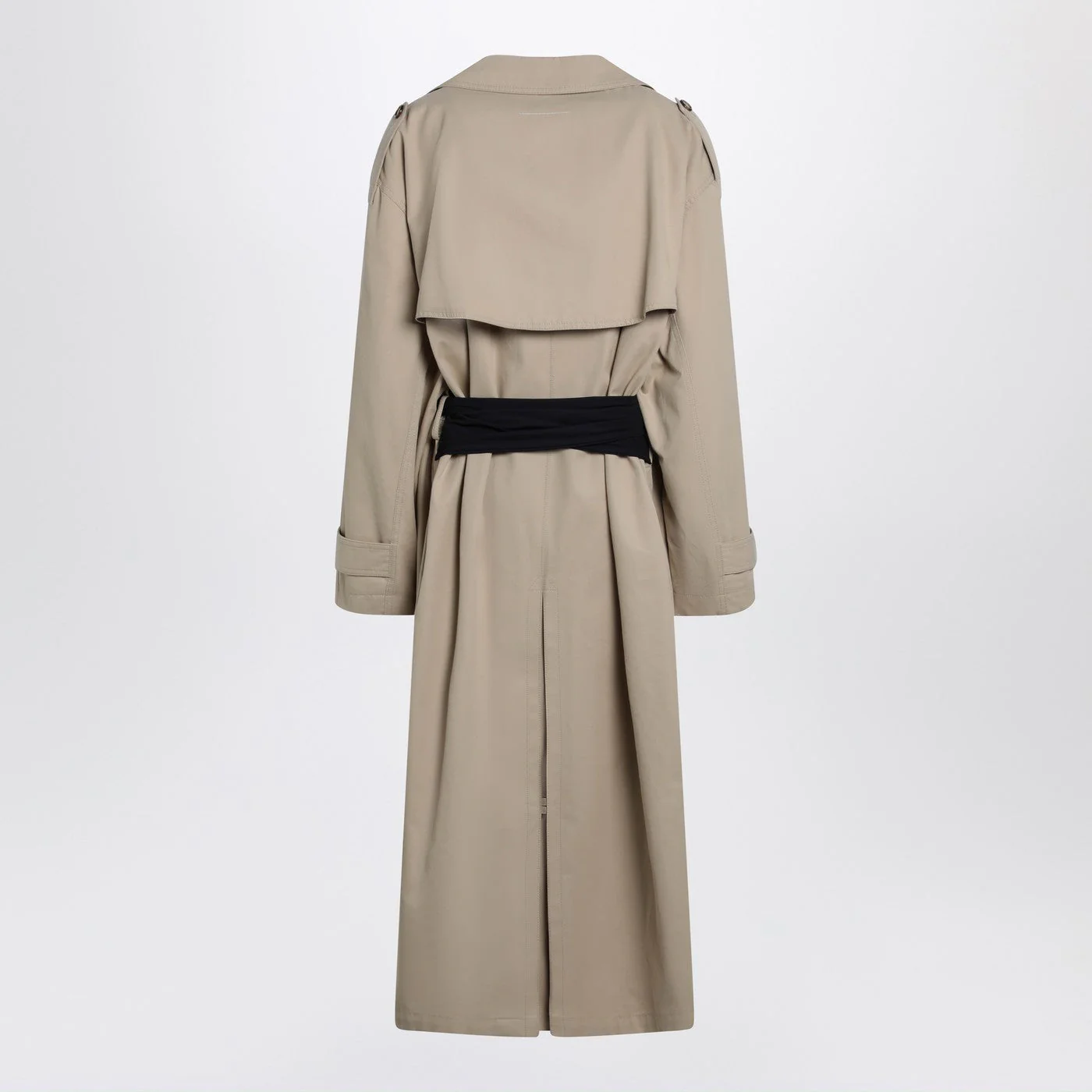 Mm6 Maison Margiela Beige Cotton Trench Coat With Gloves Women - Image 2