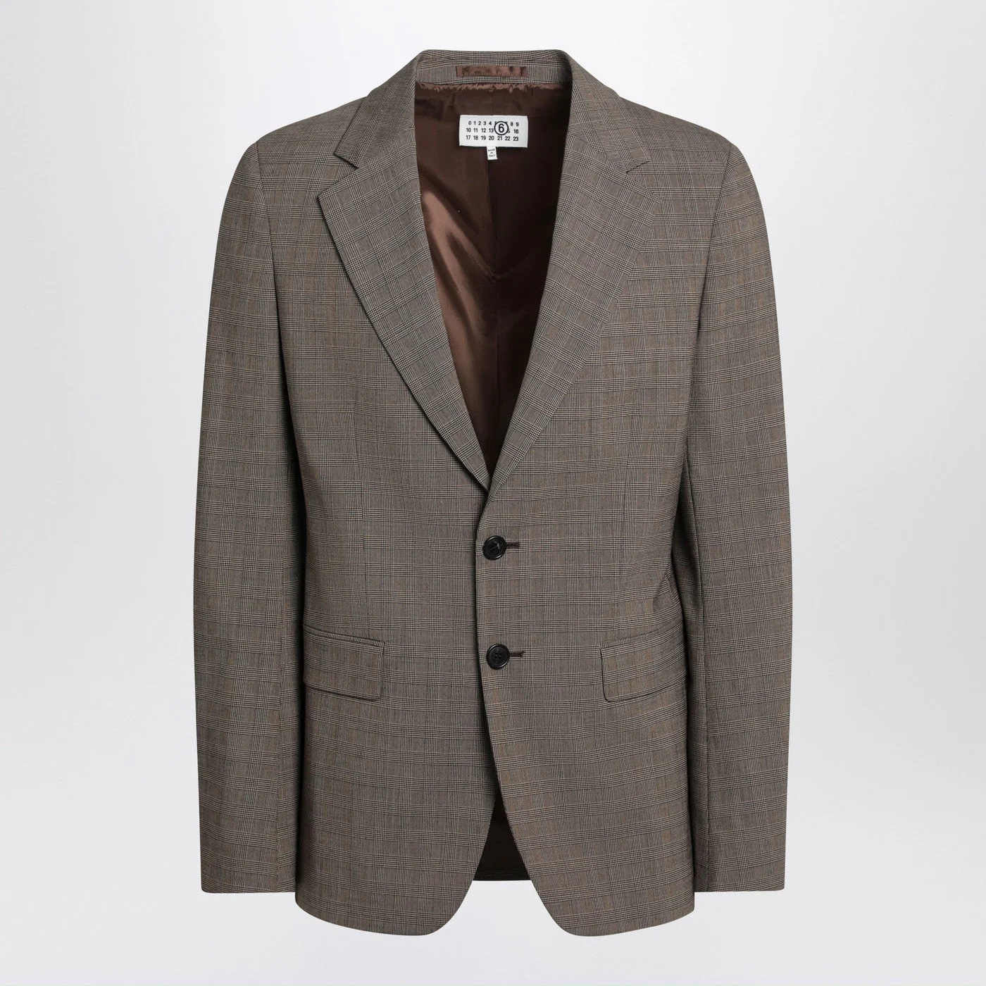 Mm6 Maison Margiela Single-Breasted Jacket Brown In Wool Blend Men