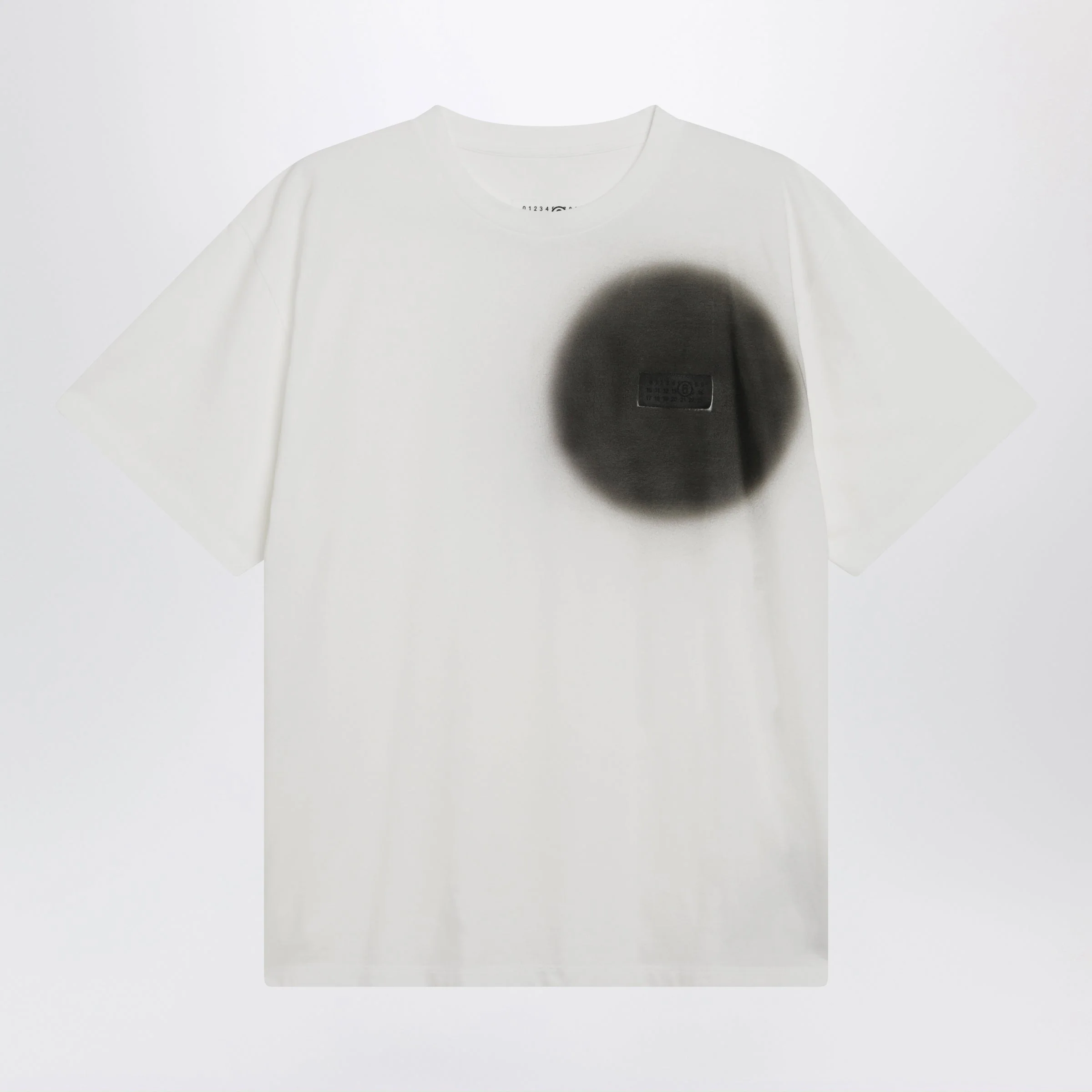 Mm6 Maison Margiela White T-Shirt With Spray Print Men