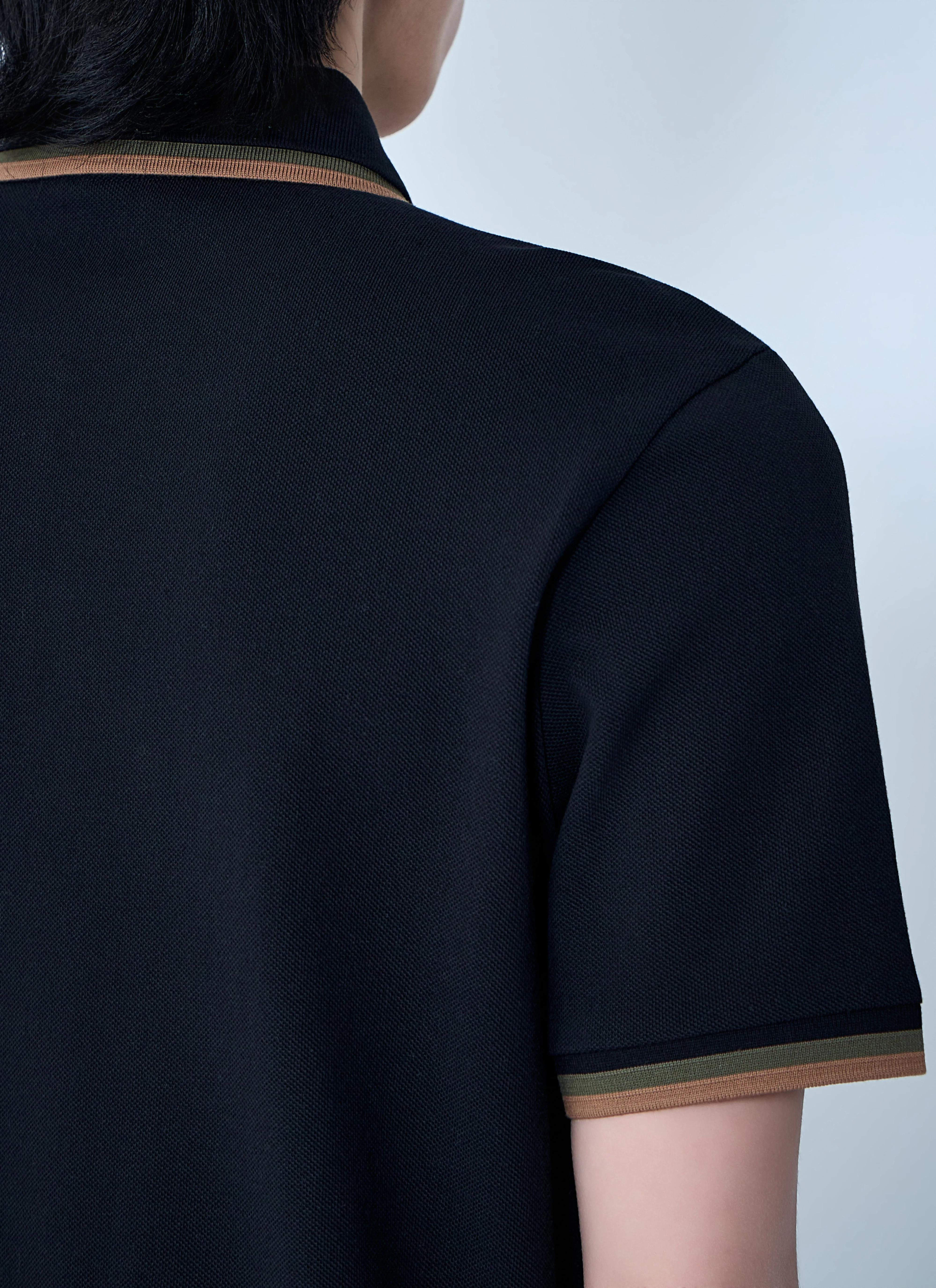 Moncler Men Polo Shirt With Ribbed Trims - Image 6