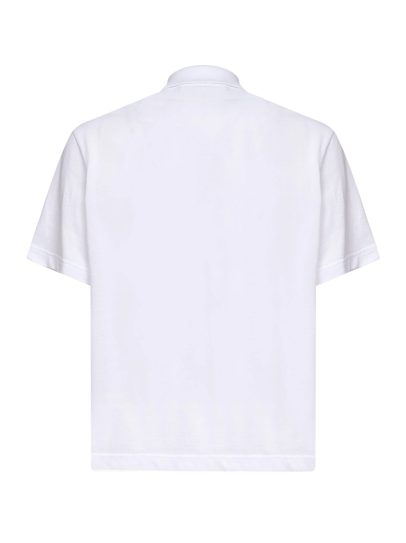 Moncler Men White Cotton Pique Logo Polo Shirt - Image 2