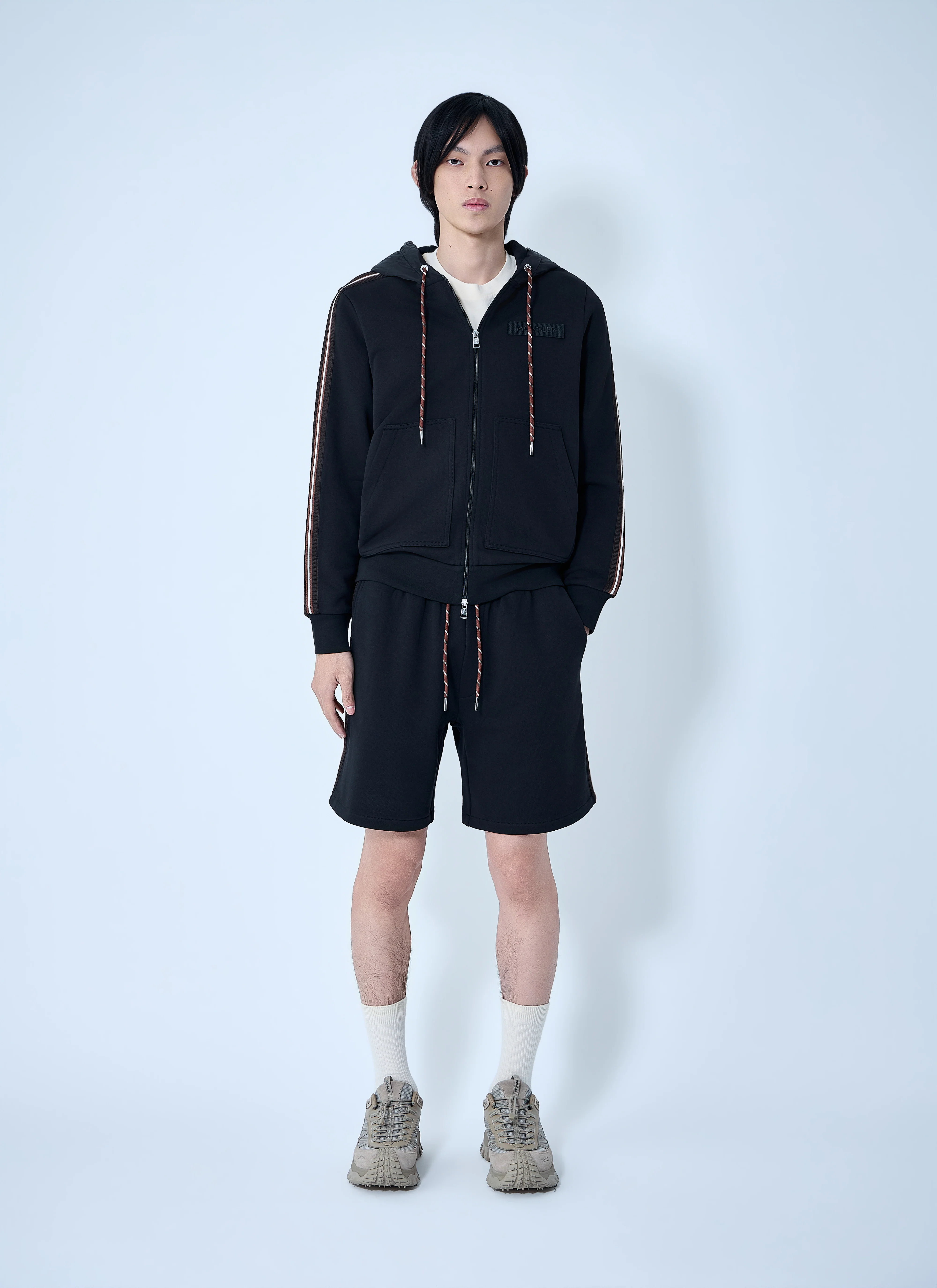 Moncler Men Zip-Up Hoodie With Logo Detail - Image 2