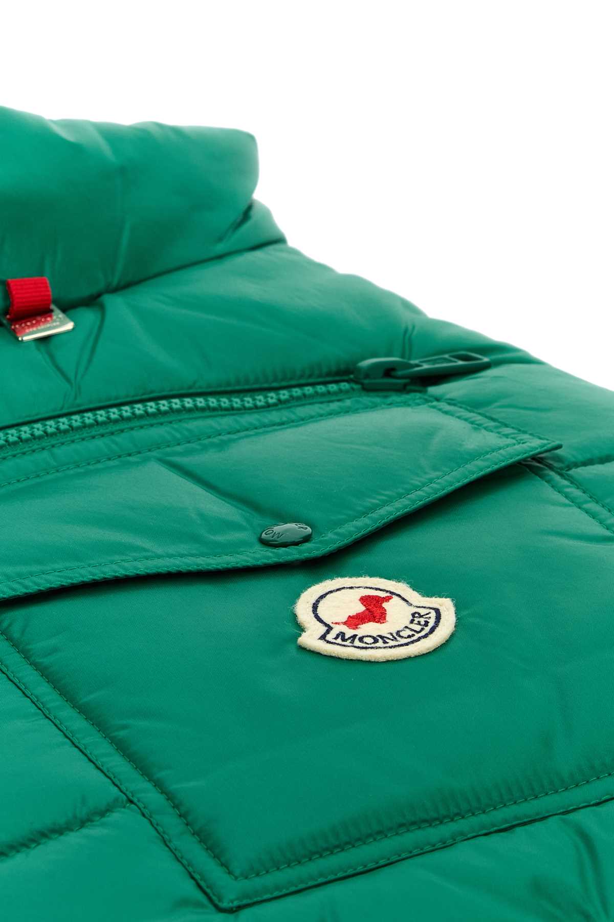 Moncler Unisex Grass Green Nylon Dog Padded Jacket - Image 3