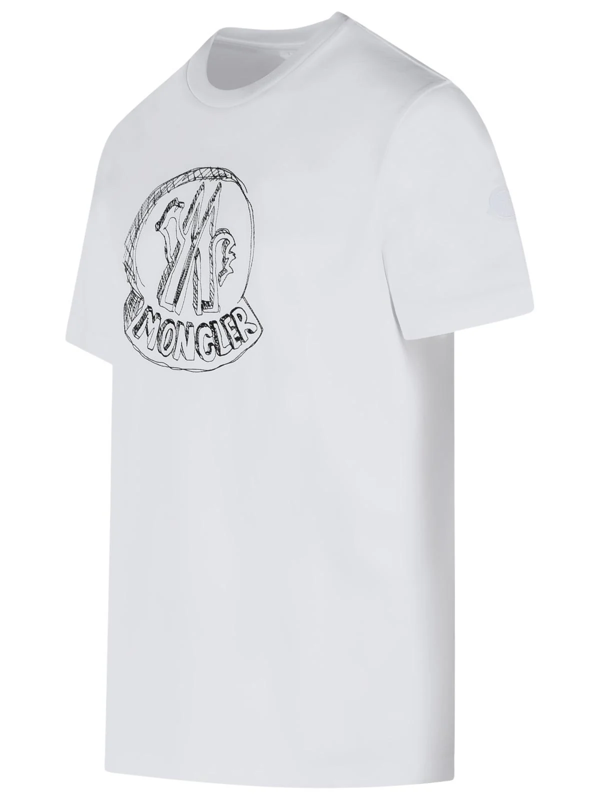 Moncler White Cotton T-Shirt Men - Image 2