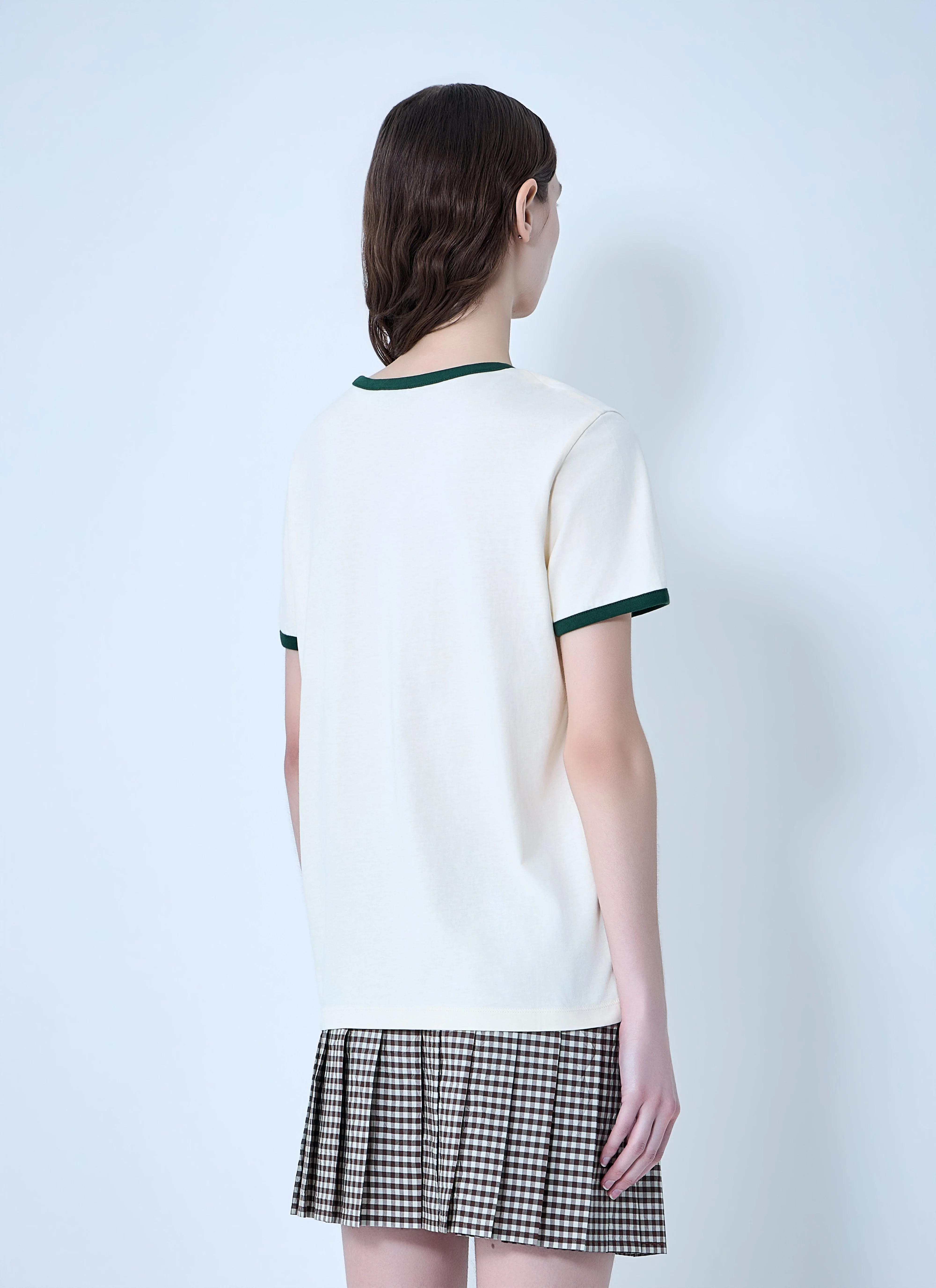 Moncler Women Logo Print Cotton T-Shirt - Image 4