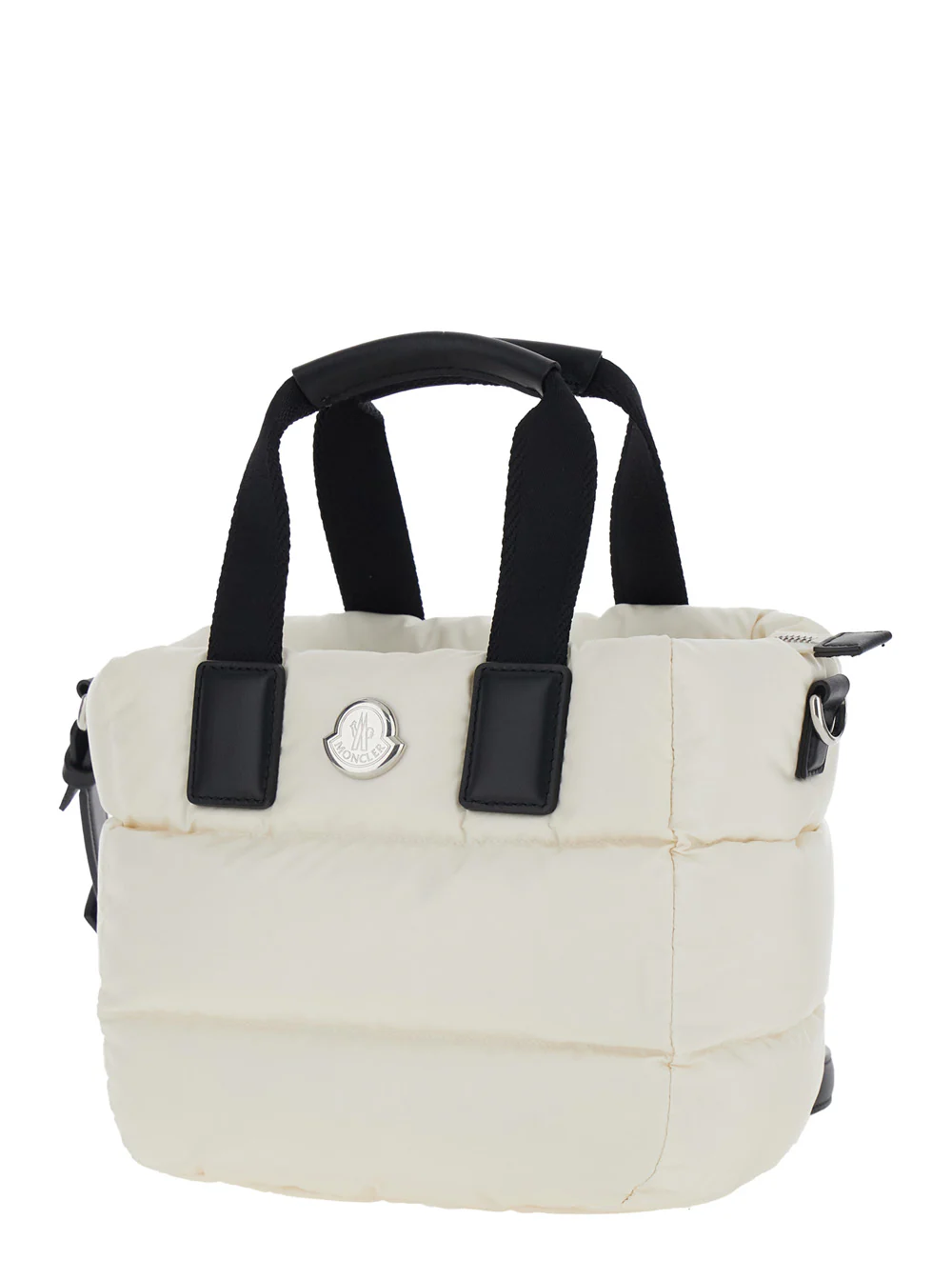Moncler Women 'Karadoc' White Mini Handbag With Adjustable And Removable Shoulder Strap And Logo Patch On The Front In Tech Fabric Woman - Image 2