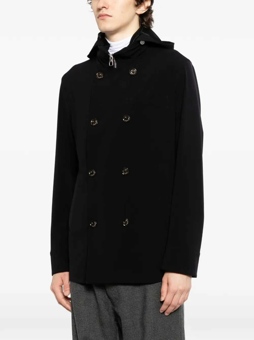 Montecore Men Double-Breasted Jacket With Hood - Image 3