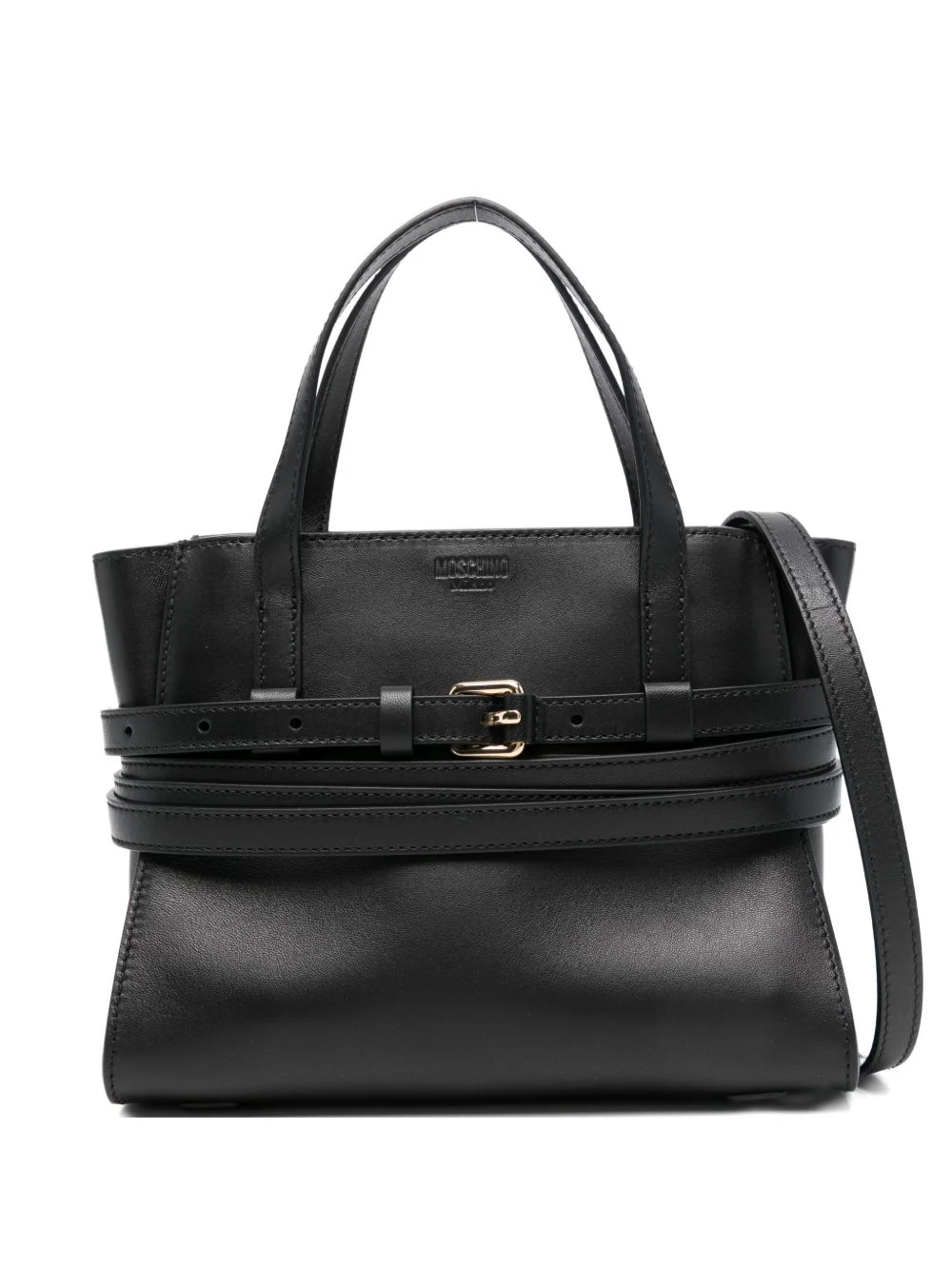 Moschino Women Tie Me Small Leather Handbag