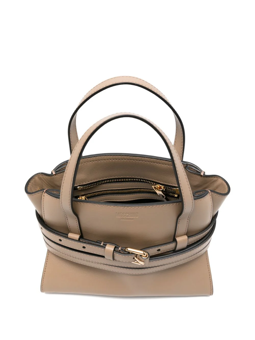 Moschino Women Tie Me Small Leather Handbag - Image 5