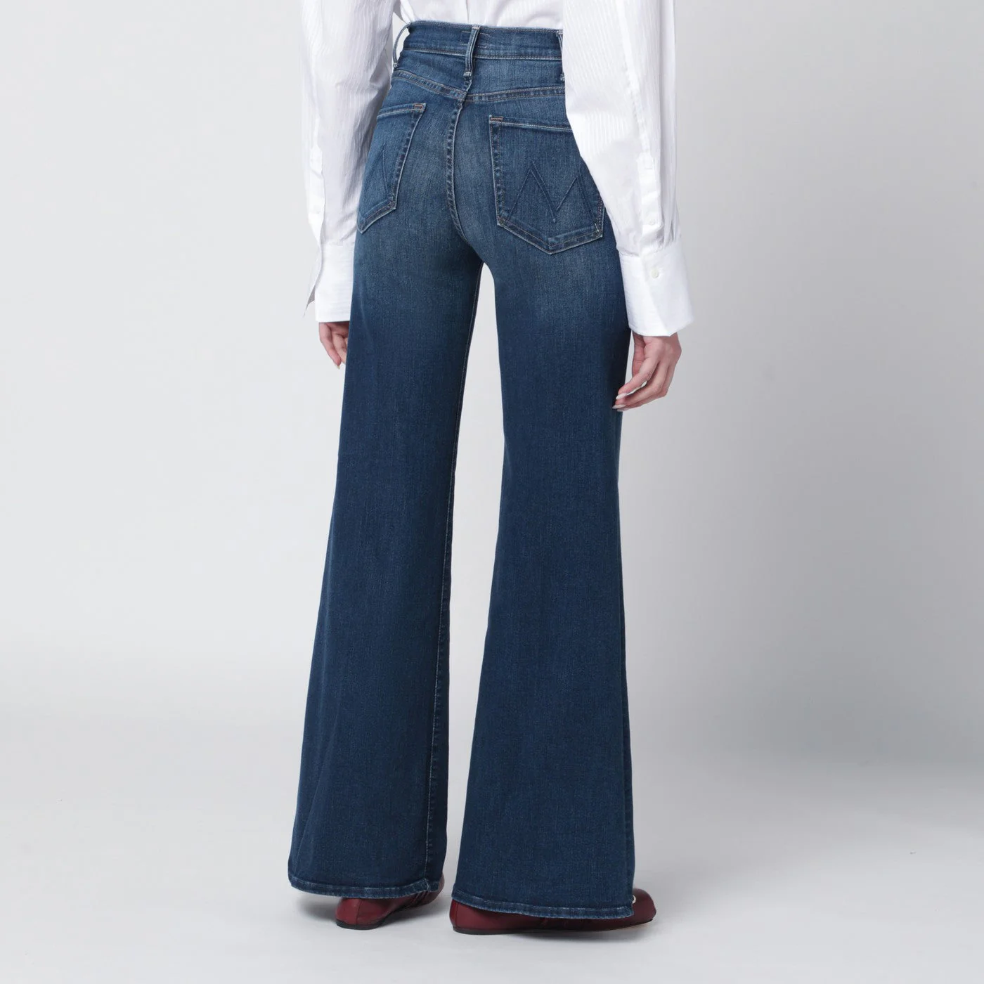 Mother Blue Flared Troublemaker Jeans Women - Image 2