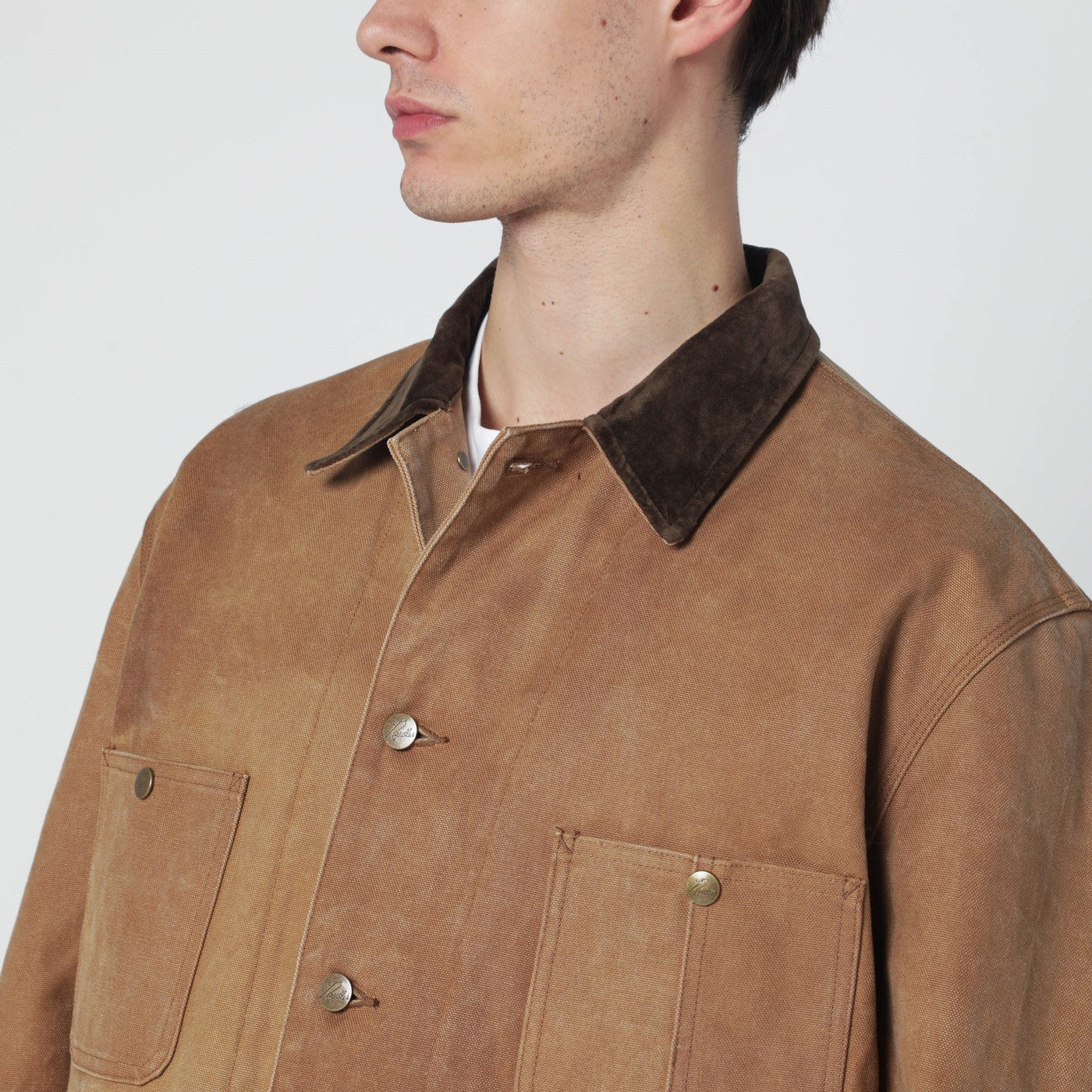 Needles Brown Cotton Jacket Men - Image 2