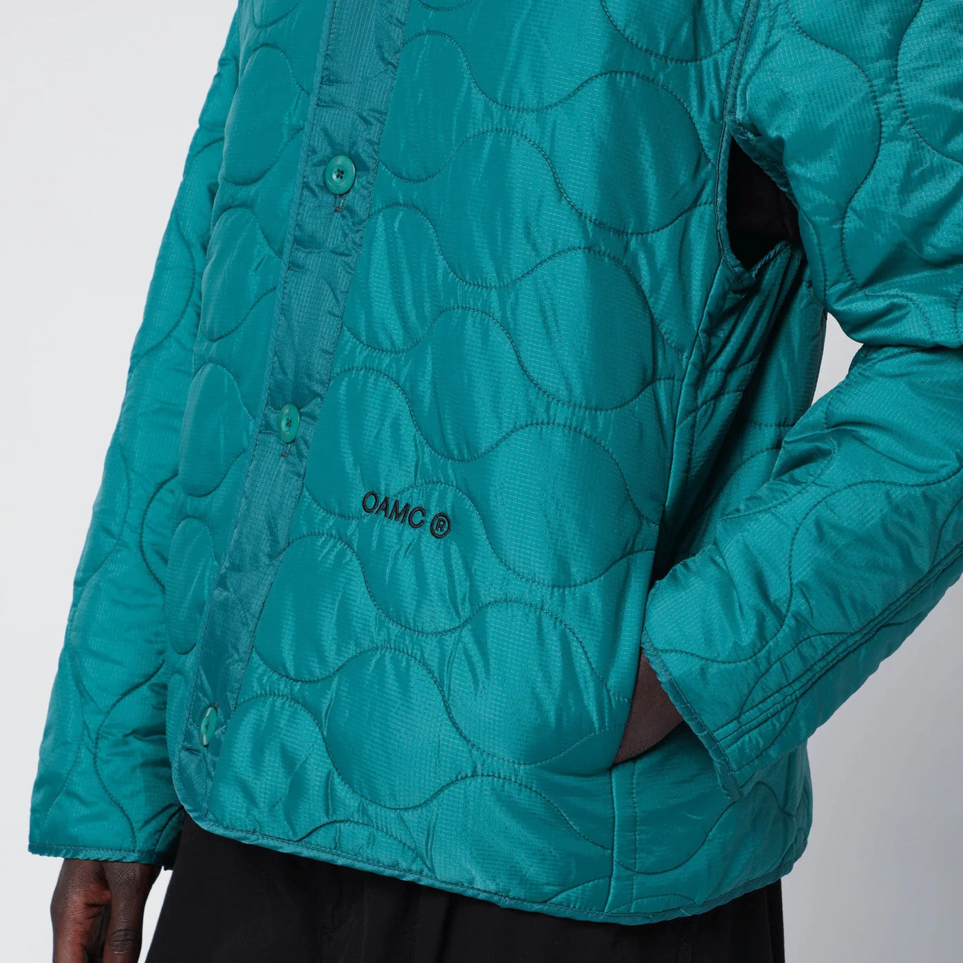 Oamc Forest Green Combat Liner Jacket Men - Image 2