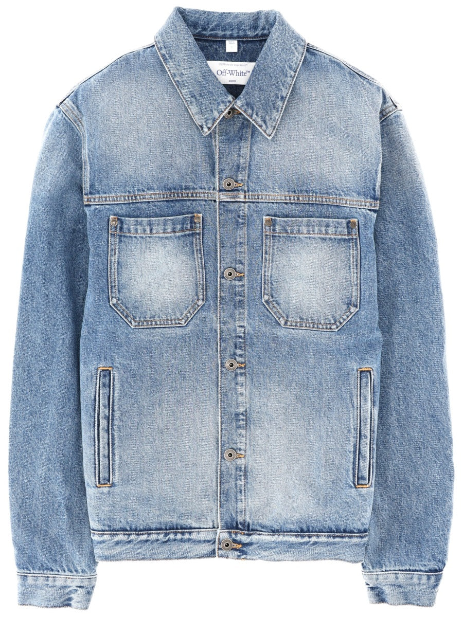 Off-White Men Denim Jacket With Print