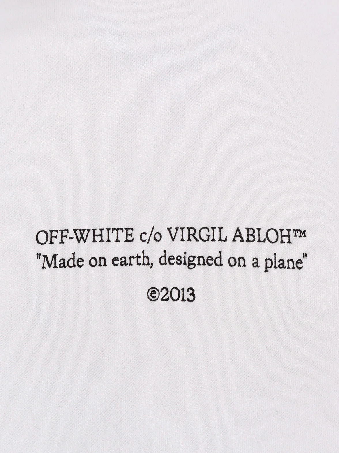 Off White Men Cotton Sweatshirt With Frontal Logo Print - Image 3