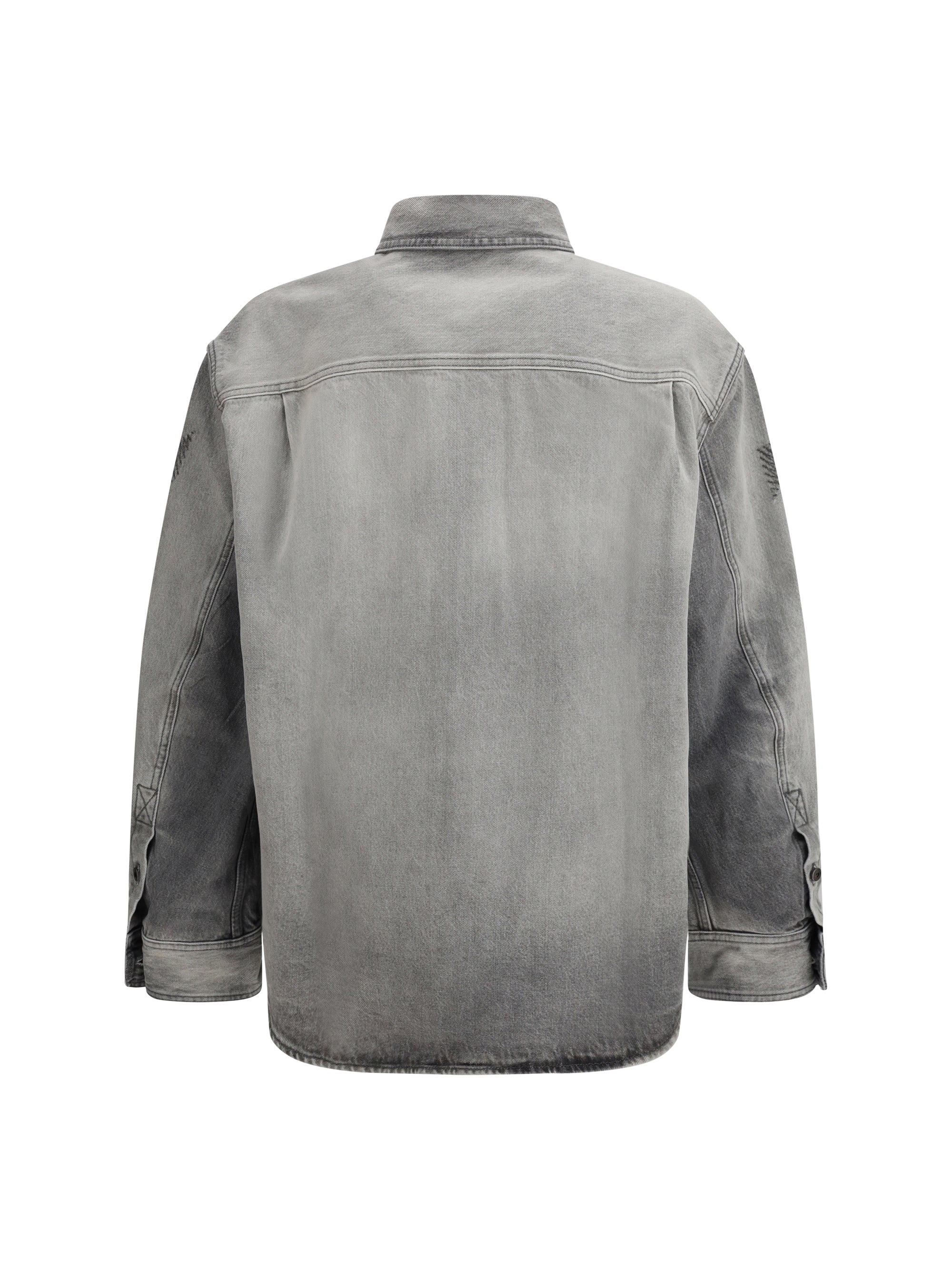 Off-White Men Diag Military Overshirt In Denim - Image 2