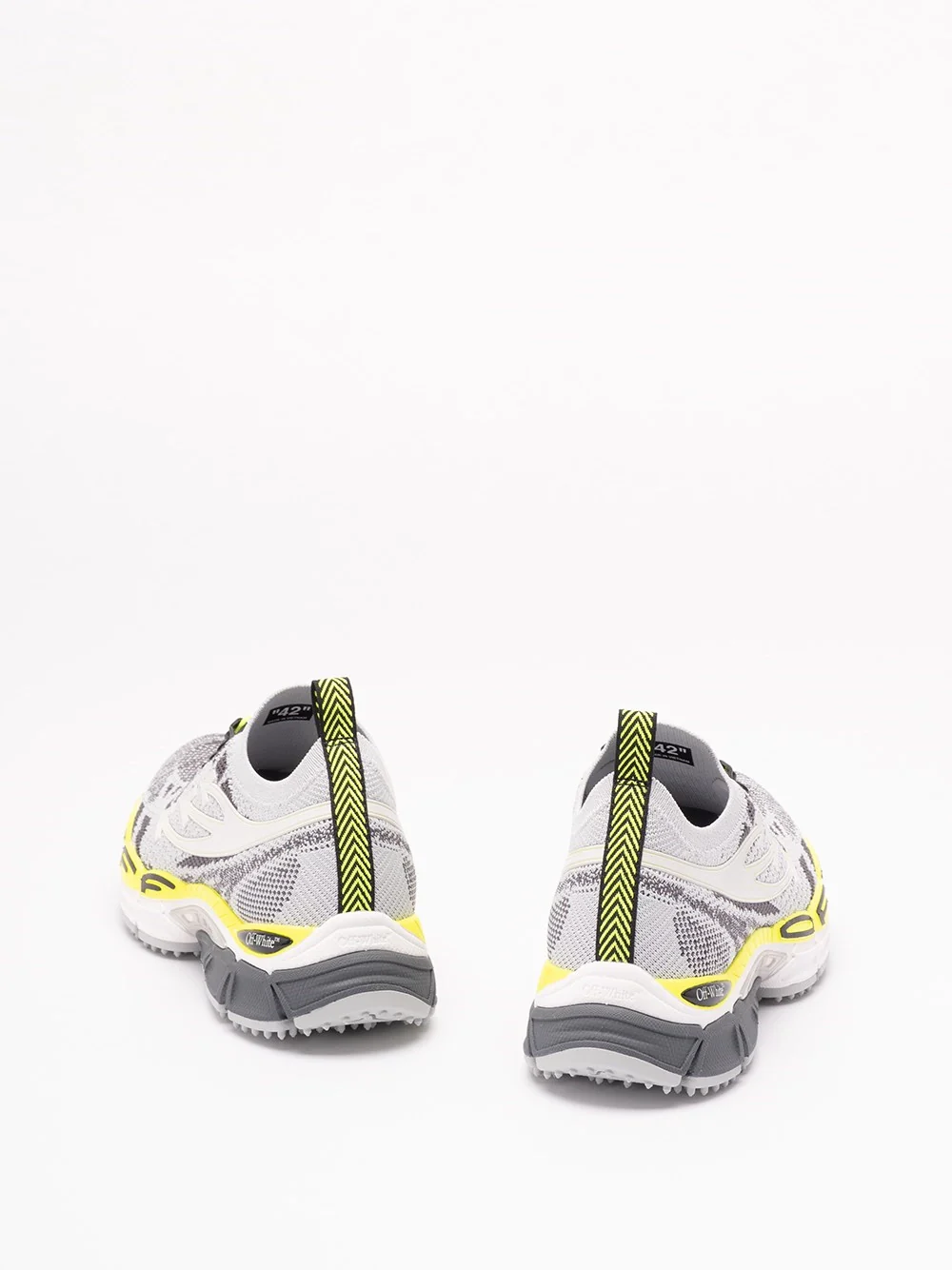 Off White Men `Ow Be Right Back Knit` Sneakers - Image 3