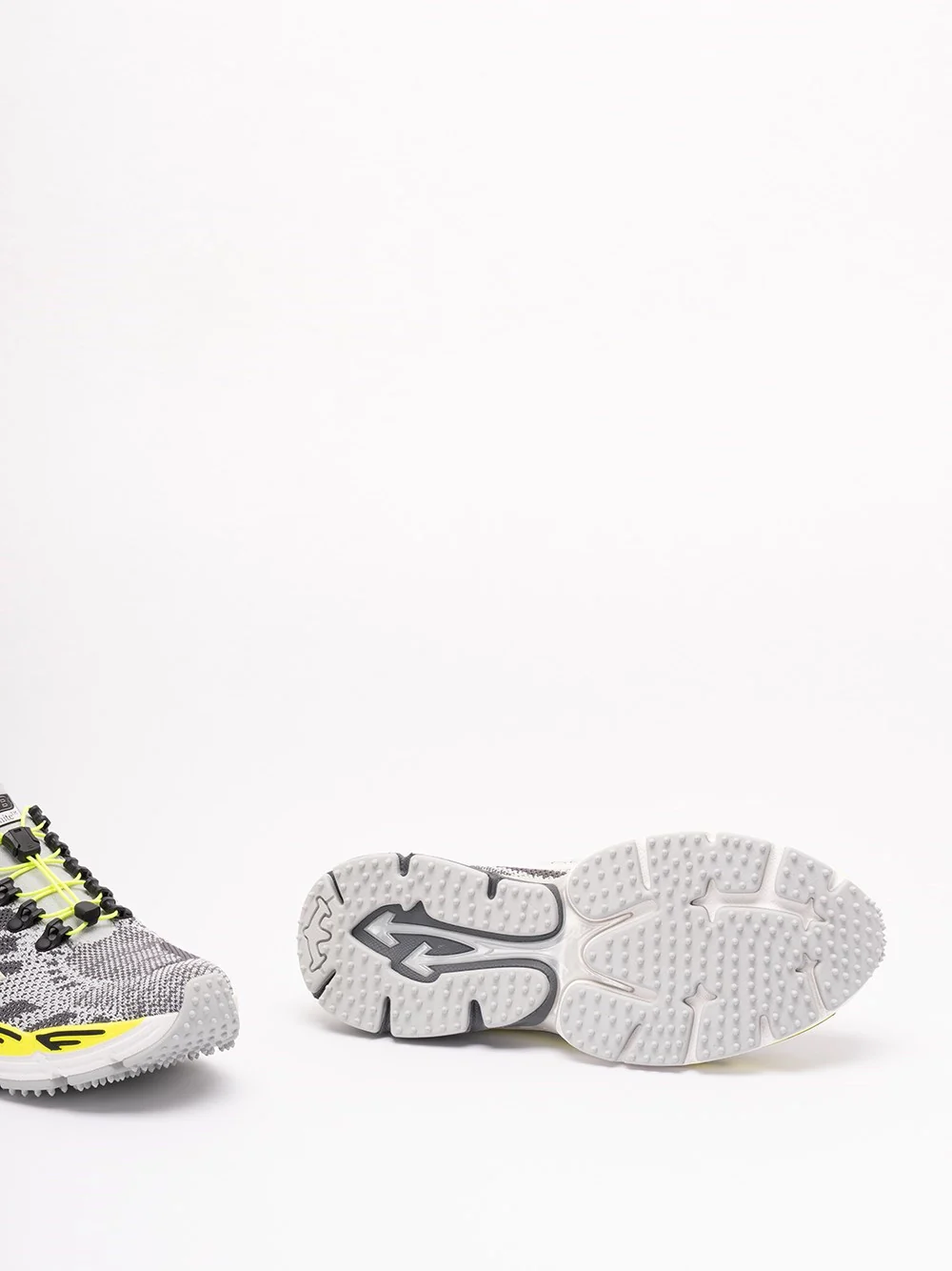 Off White Men `Ow Be Right Back Knit` Sneakers - Image 4