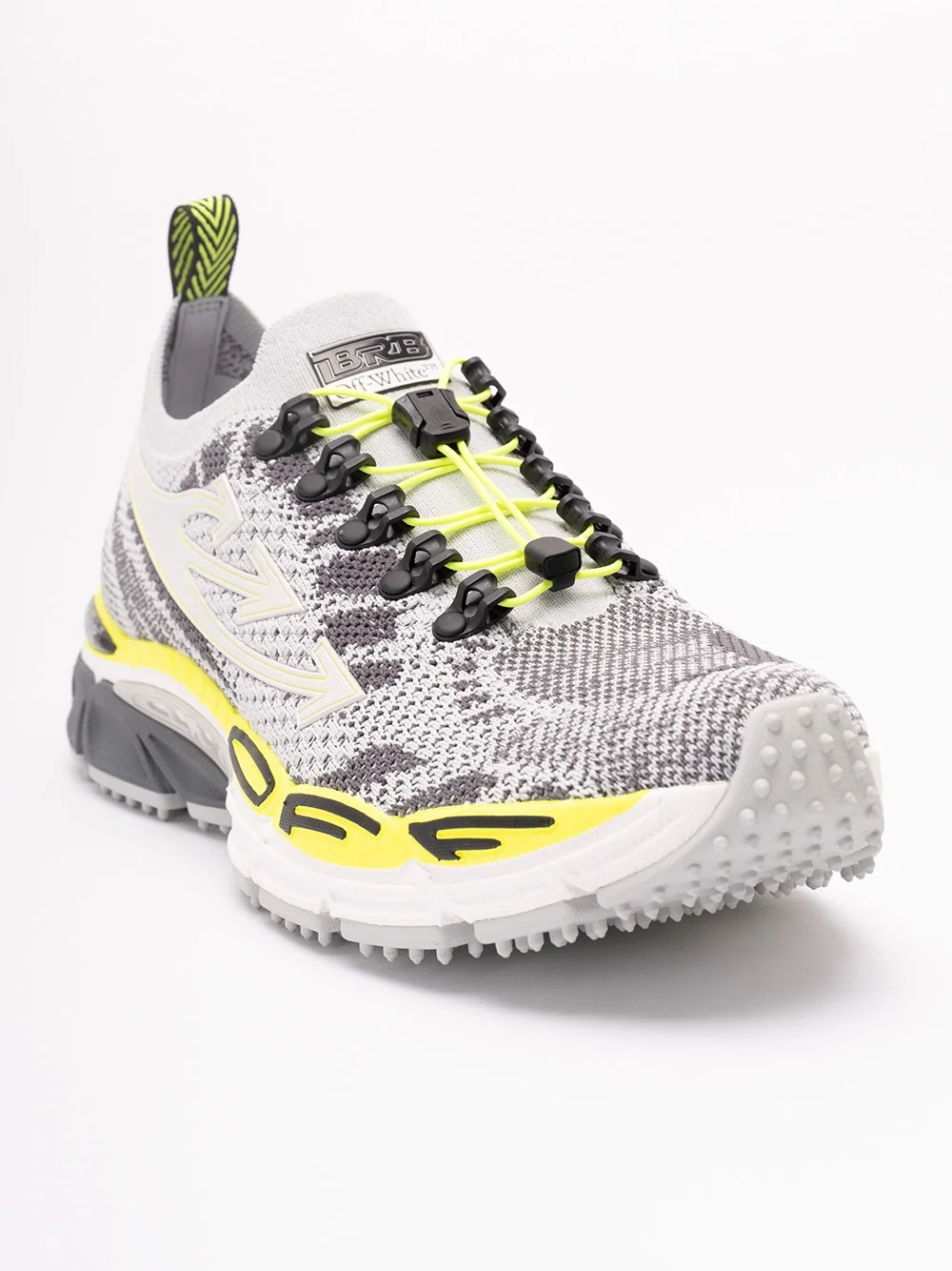 Off White Men `Ow Be Right Back Knit` Sneakers - Image 6