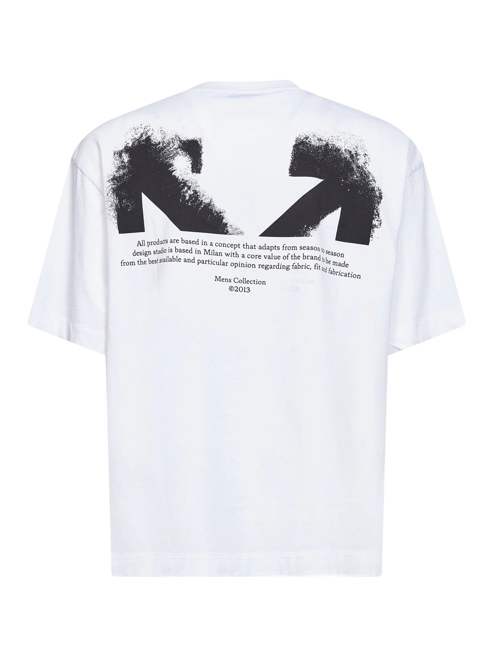 Off White Men White Jersey Half Arrow Skate T-Shirt<Br/> - Image 2