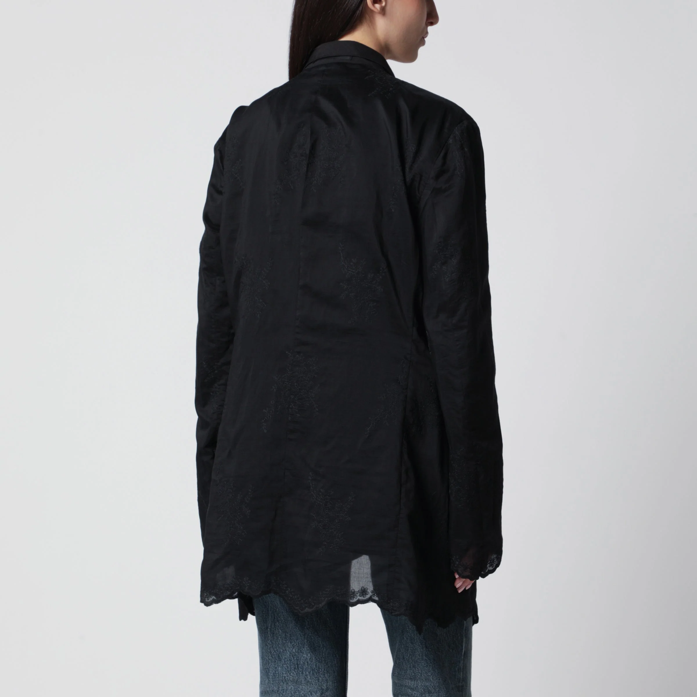 Our Legacy Reversible Drip Blazer In Soot Black Techflax Women - Image 2