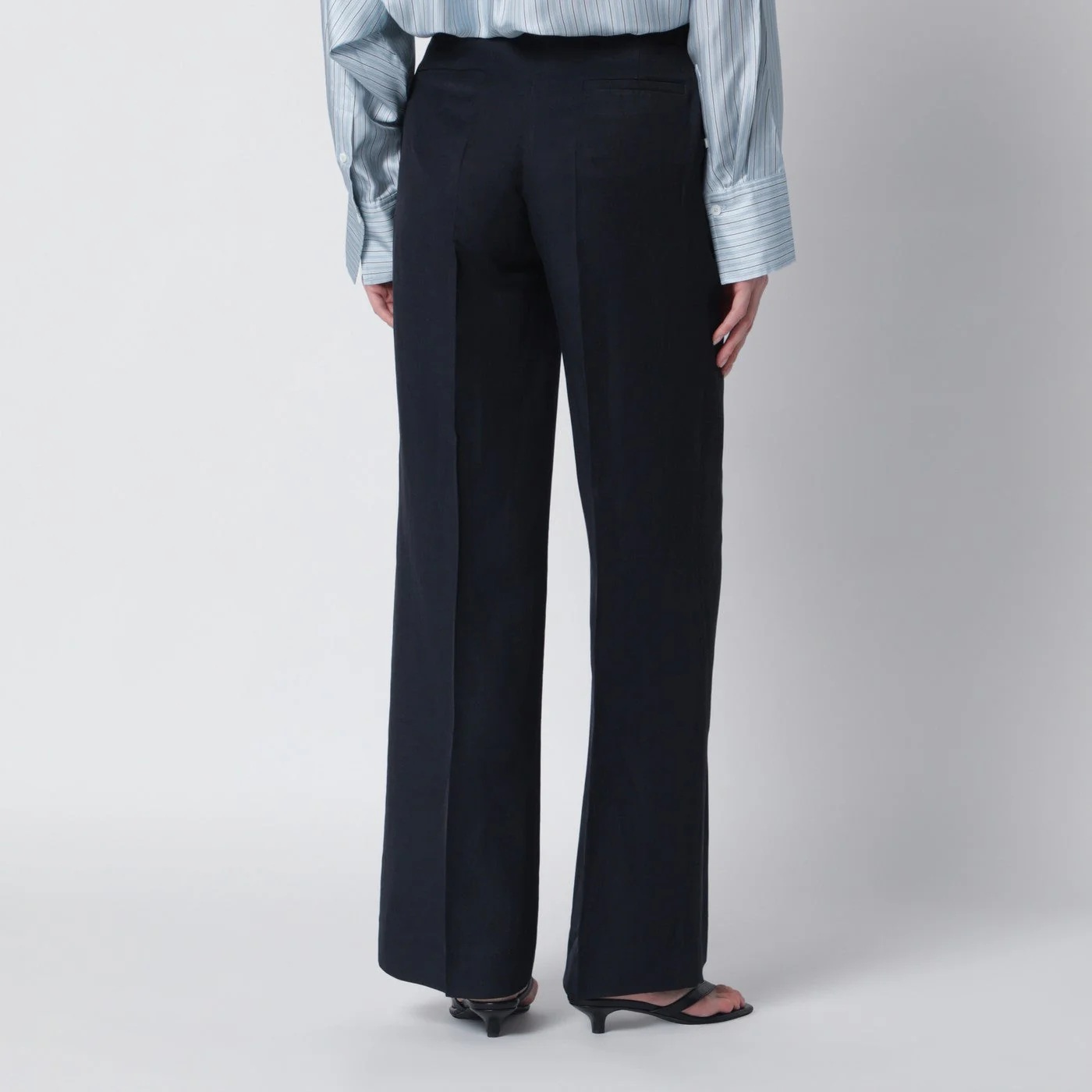 P.A.R.O.S.H. Blue Viscose Trousers Women - Image 2