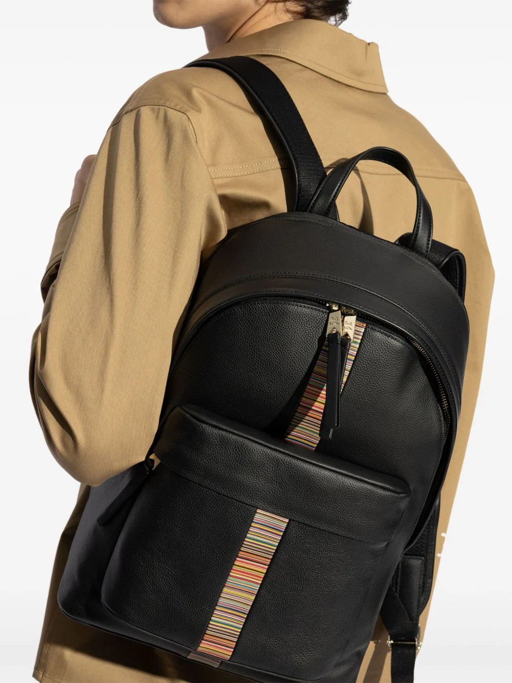 Paul Smith Men Leather Backpack - Image 4