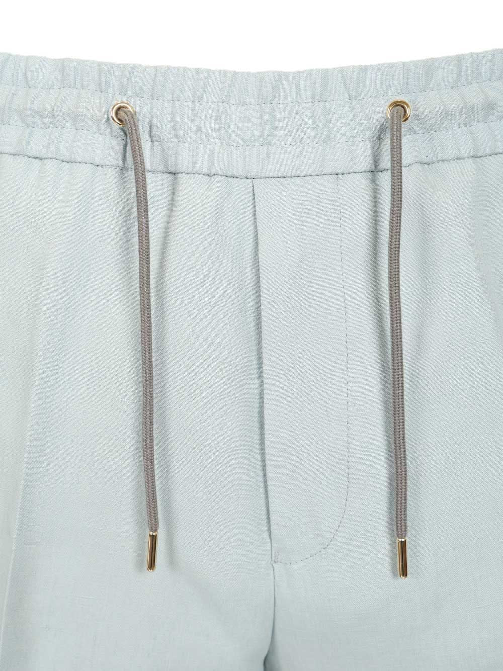 Paul Smith Men Slim Fit Linen Trousers - Image 4