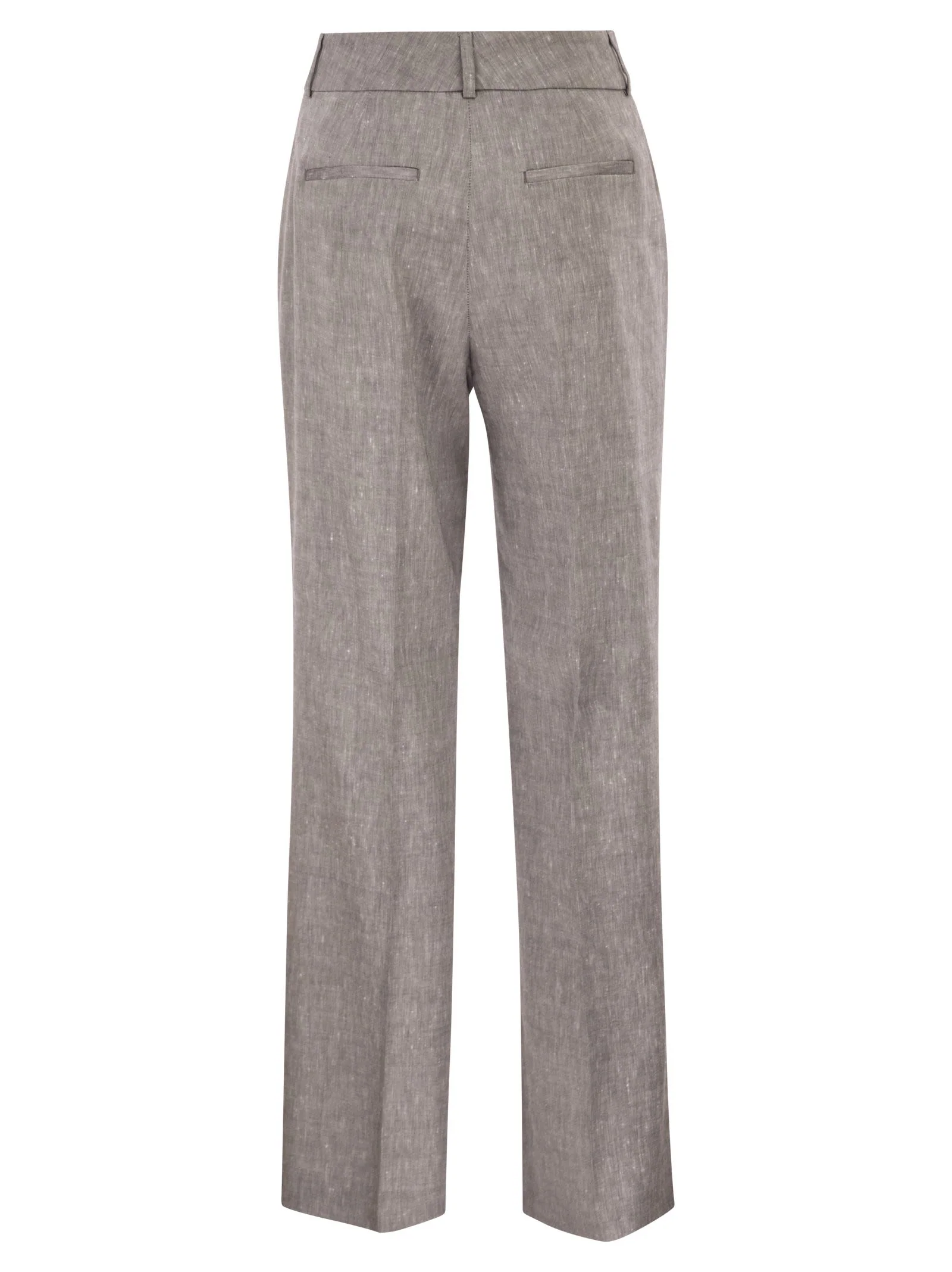 Peserico Women Wool Blend Flannel Trousers - Image 2