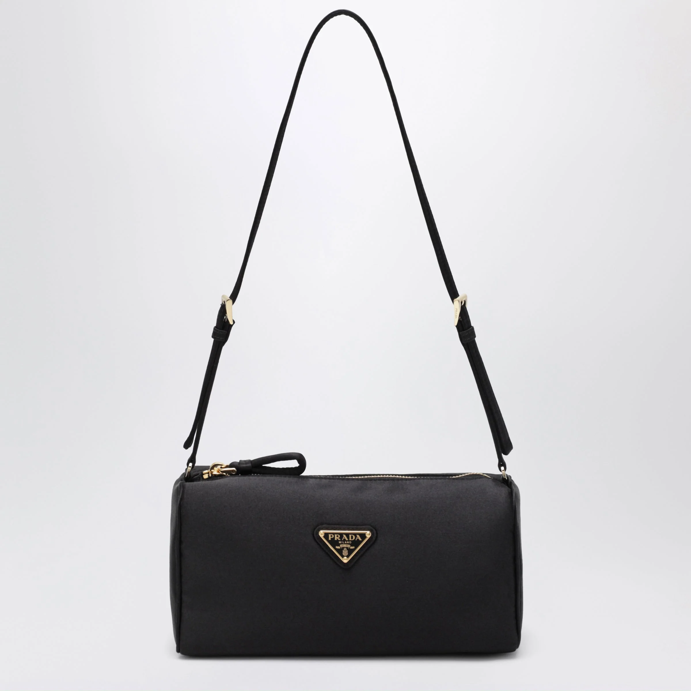 Prada Black Satin Pouch Women