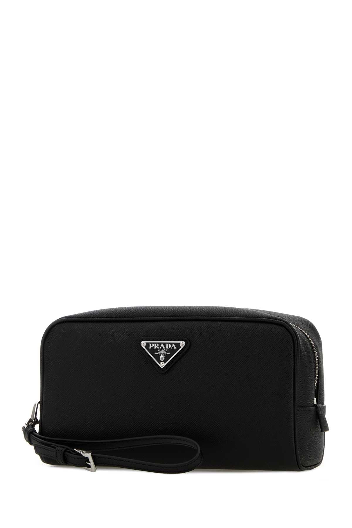 Prada Men Black Leather Beauty Case - Image 2