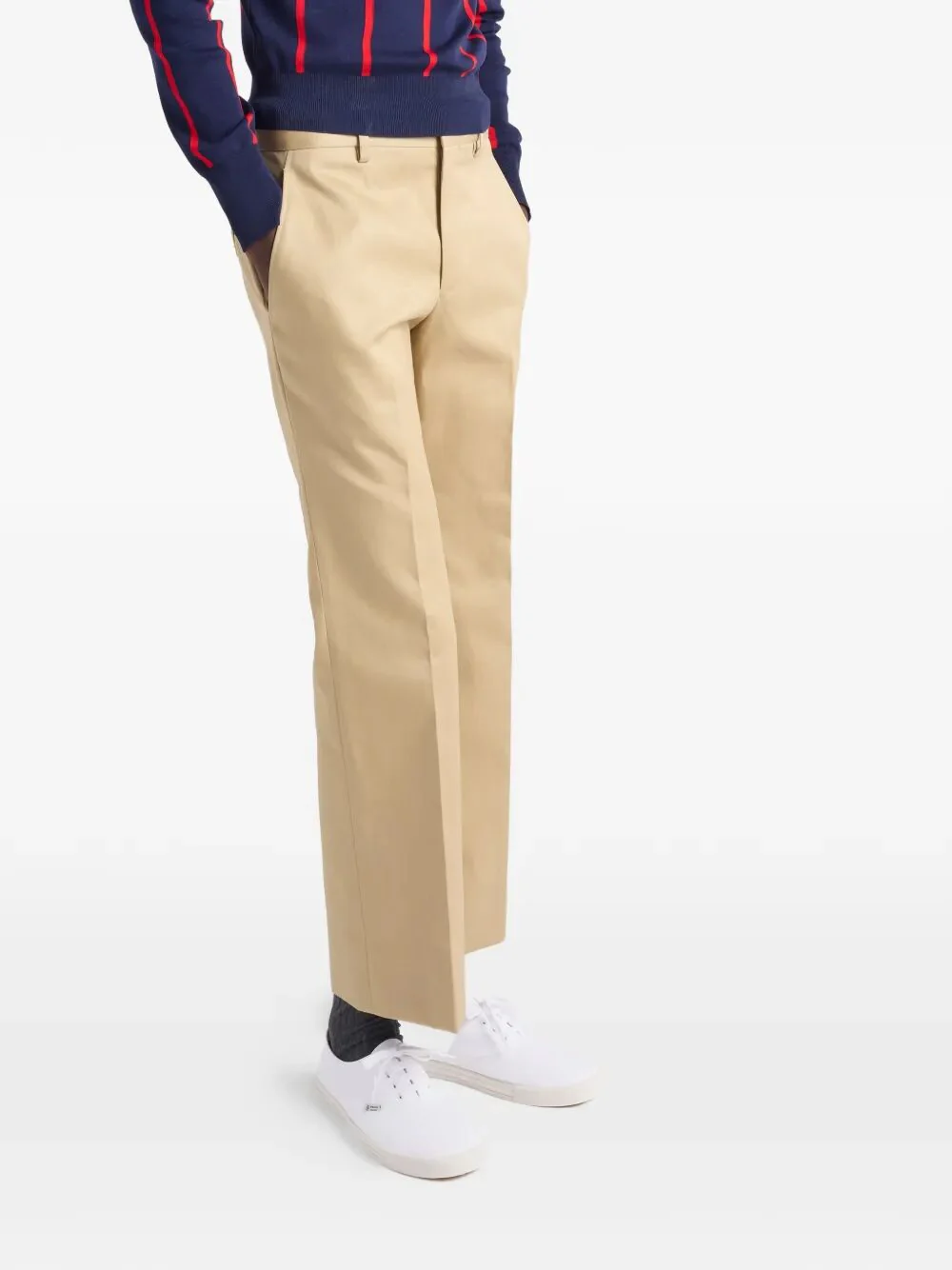 Prada Men Drill Fabric Sneakers - Image 3