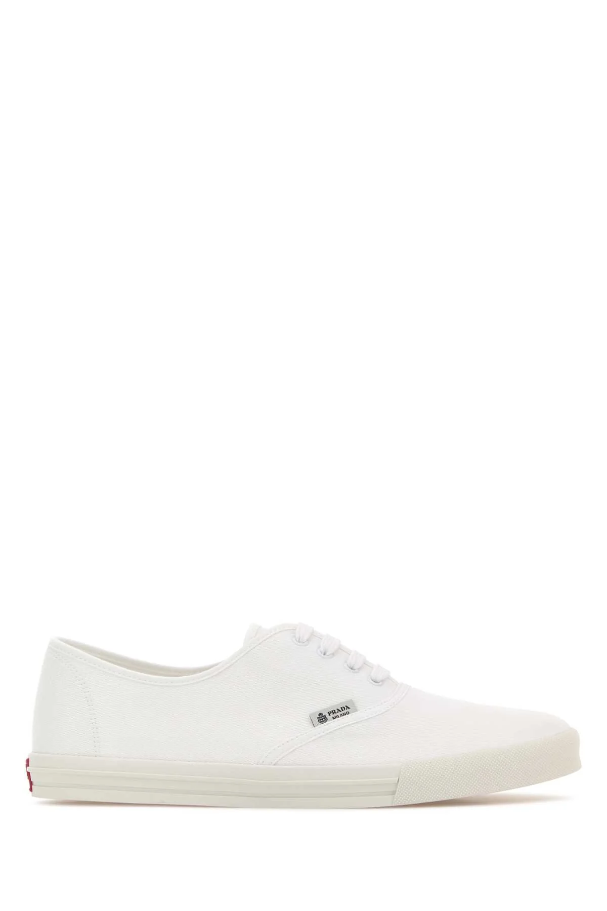 Prada Men White Canvas Sneakers
