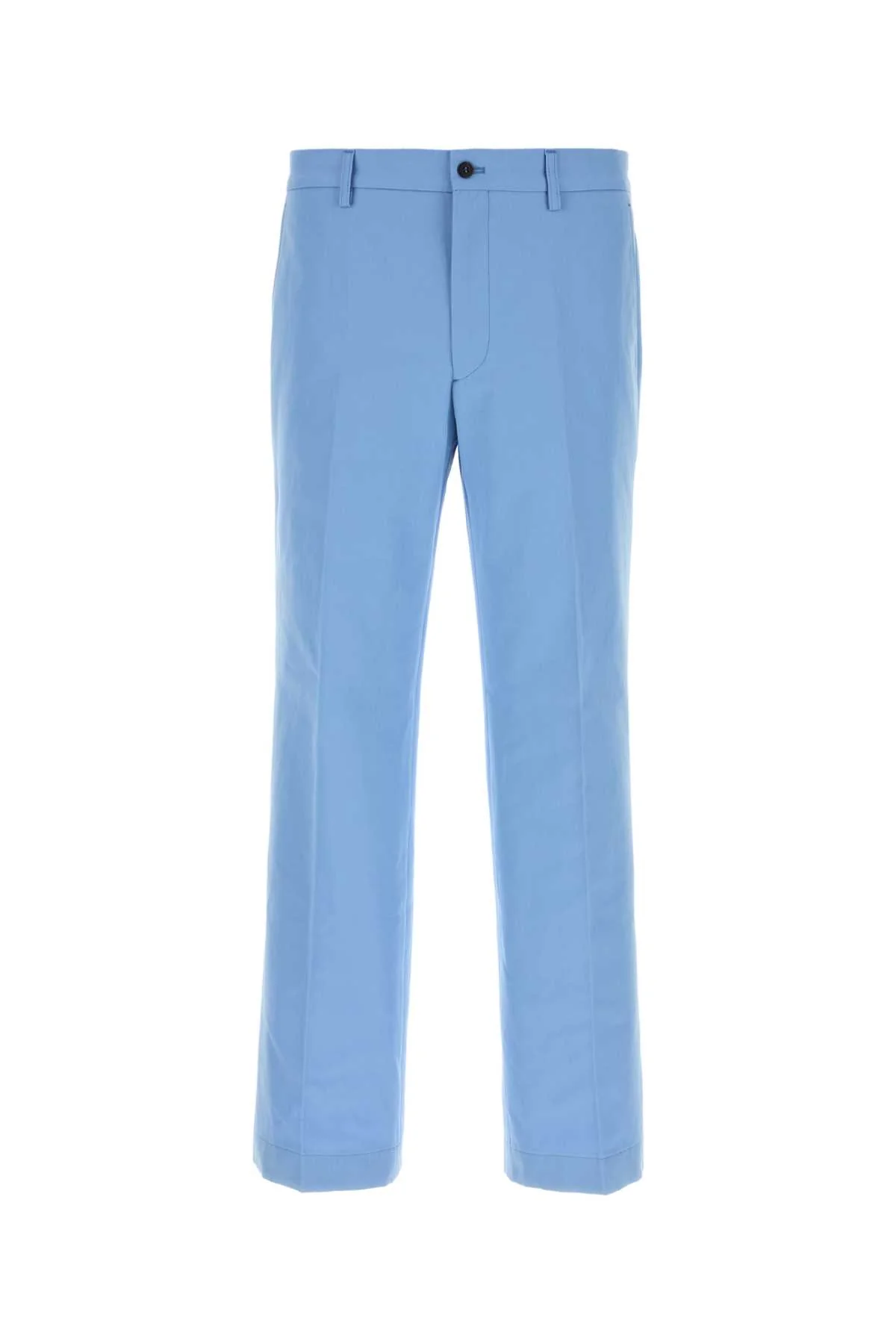 Prada Men Light Blue Poplin Pant