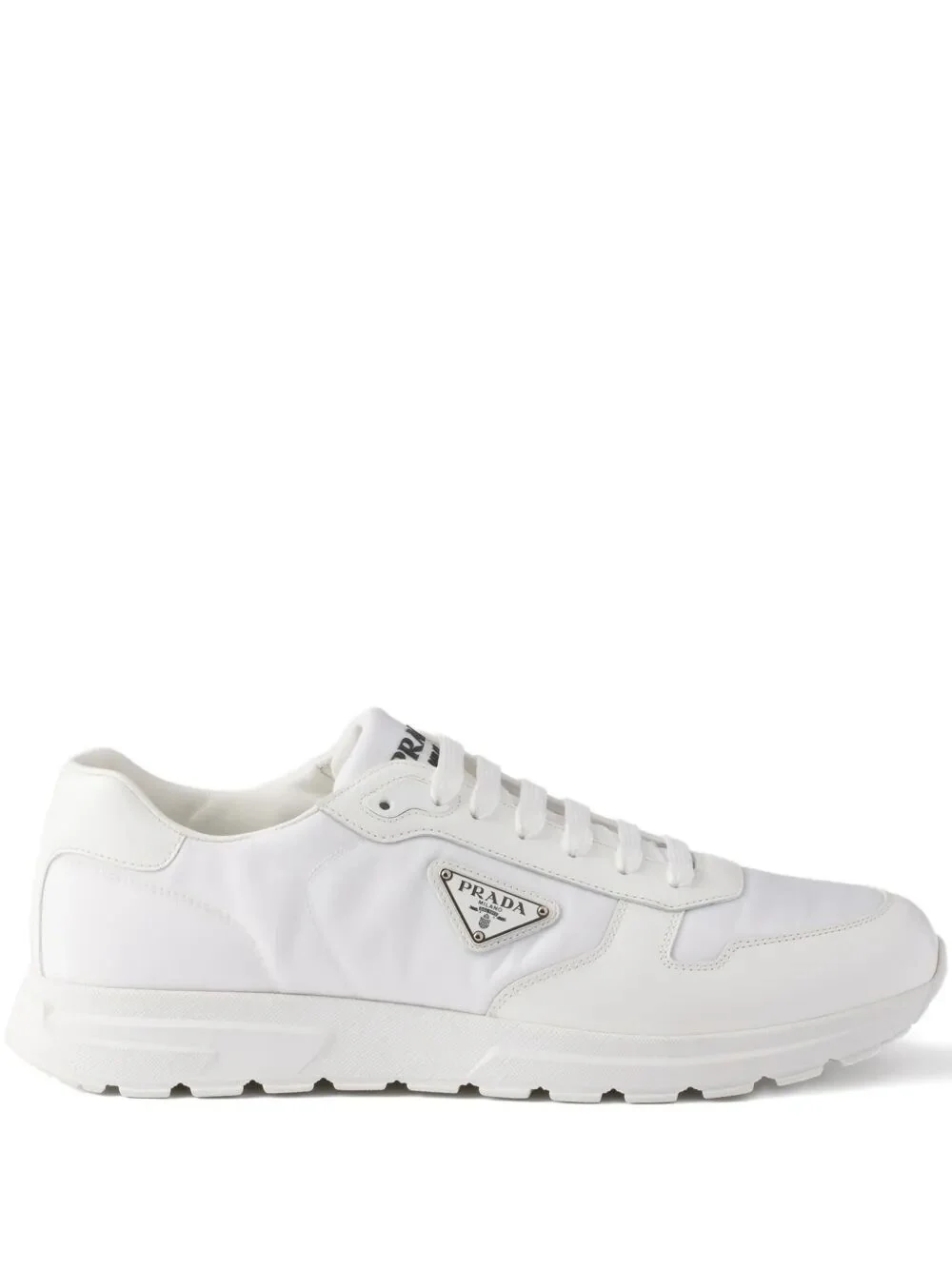 Prada Men Nylon And Leather Prax Sneakers