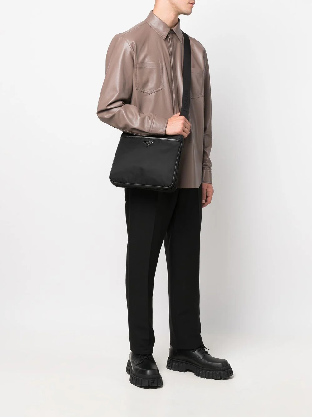 Prada Men Re-Nylon And Saffiano Shoulder Bag - Image 5